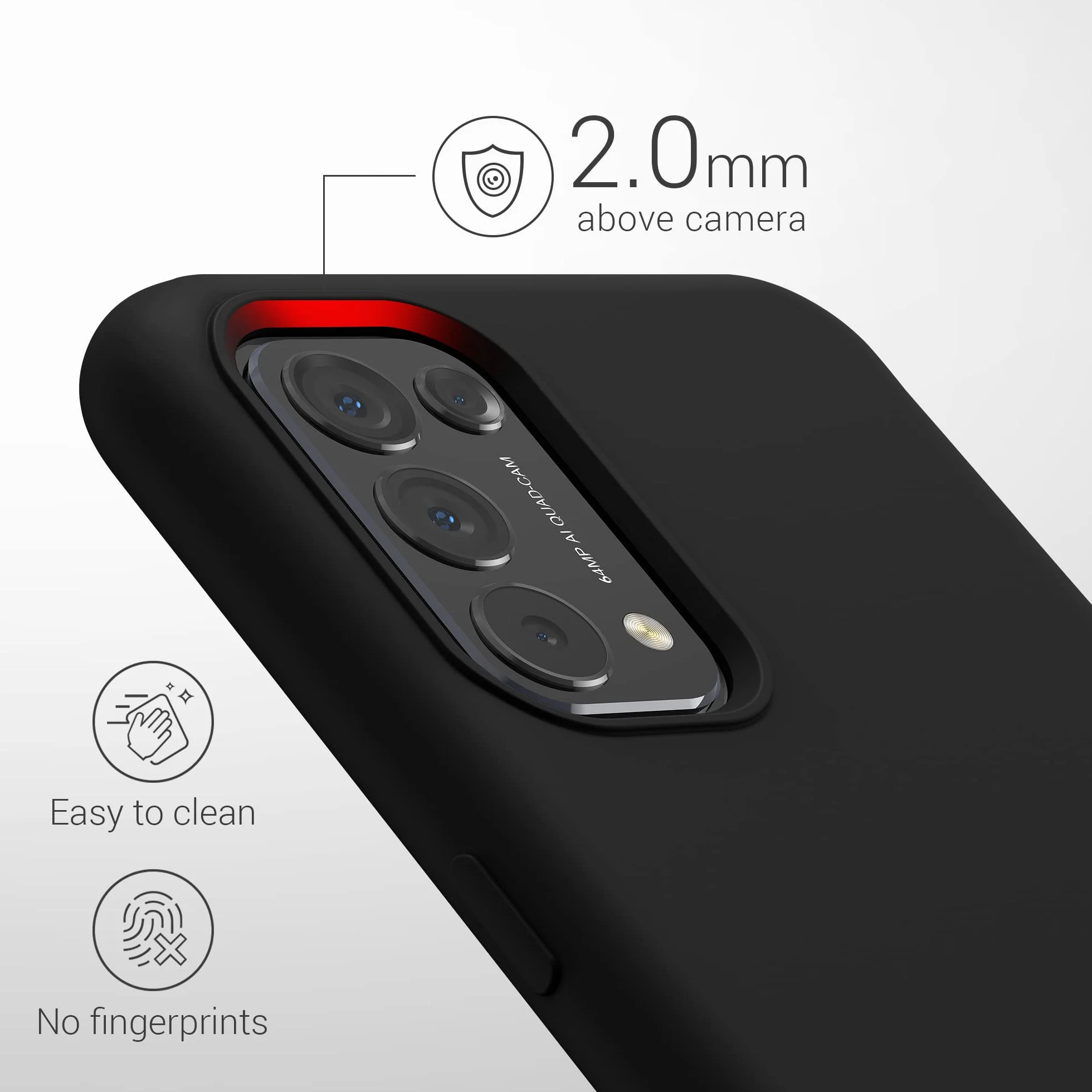 kwmobile Carcasa Compatible con OPPO Find X3 Lite Funda TPU Silicona Antigolpes Negro