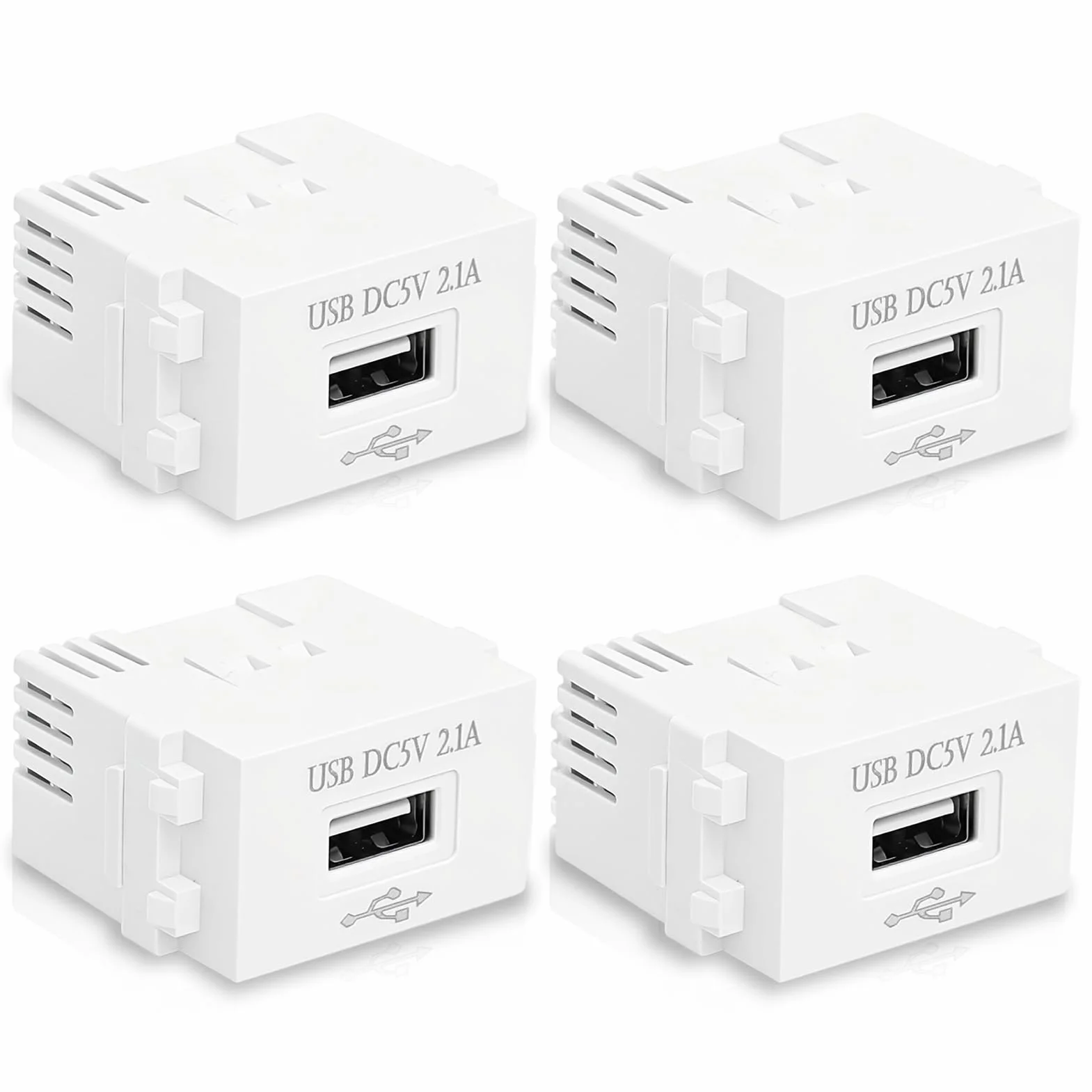 4PCS Módulo de Alimentación USB 220V a 5V 2.1A, Transformador AC DC USB, Adaptador Cargador USB para Smartphone Tablet Dispositivos USB, Módulo Convertidor 220V 5V para Electrónica DIY