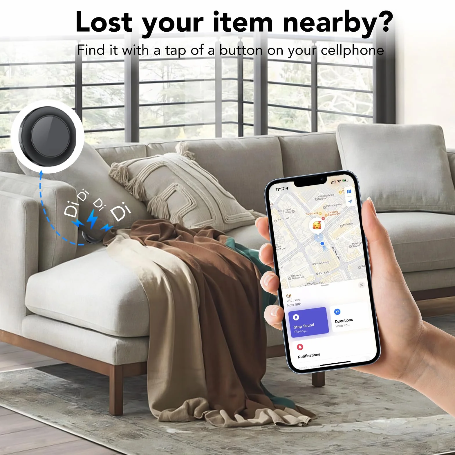 Air Tracker Tag 4 Pack, Localizador GPS, Smart Mini Localizador de Objetos Bluetooth con Apple Search (sólo iOS), IP67 Impermeable, Batería Reemplazable, Llaves/Coche/Mochila/Cartera/Maletas Viaje