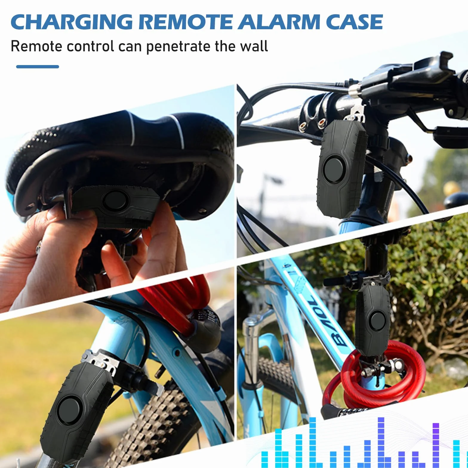 Alarma Antirrobo Inalámbrica Vegena de 113 dB para Motocicleta, Coche y Scooter con Control Remoto