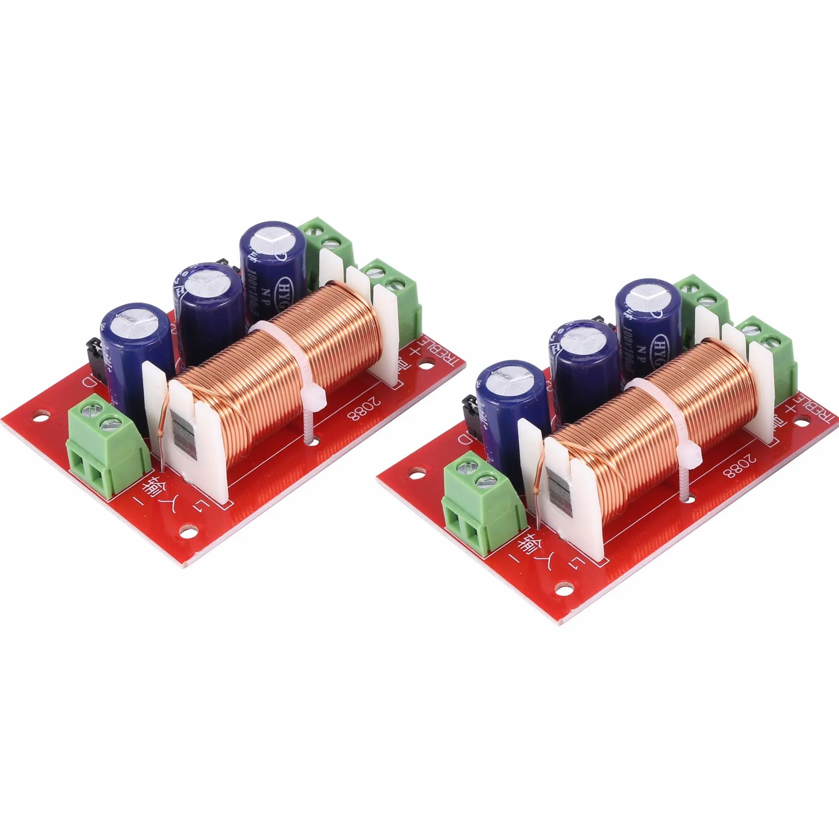 Yasoe 2 Piezas Tweeter de Audio de 2 Vías con Crossover 400 W Filtro de Altavoz Divisor de Frecuencia para 2-16 Ohm
