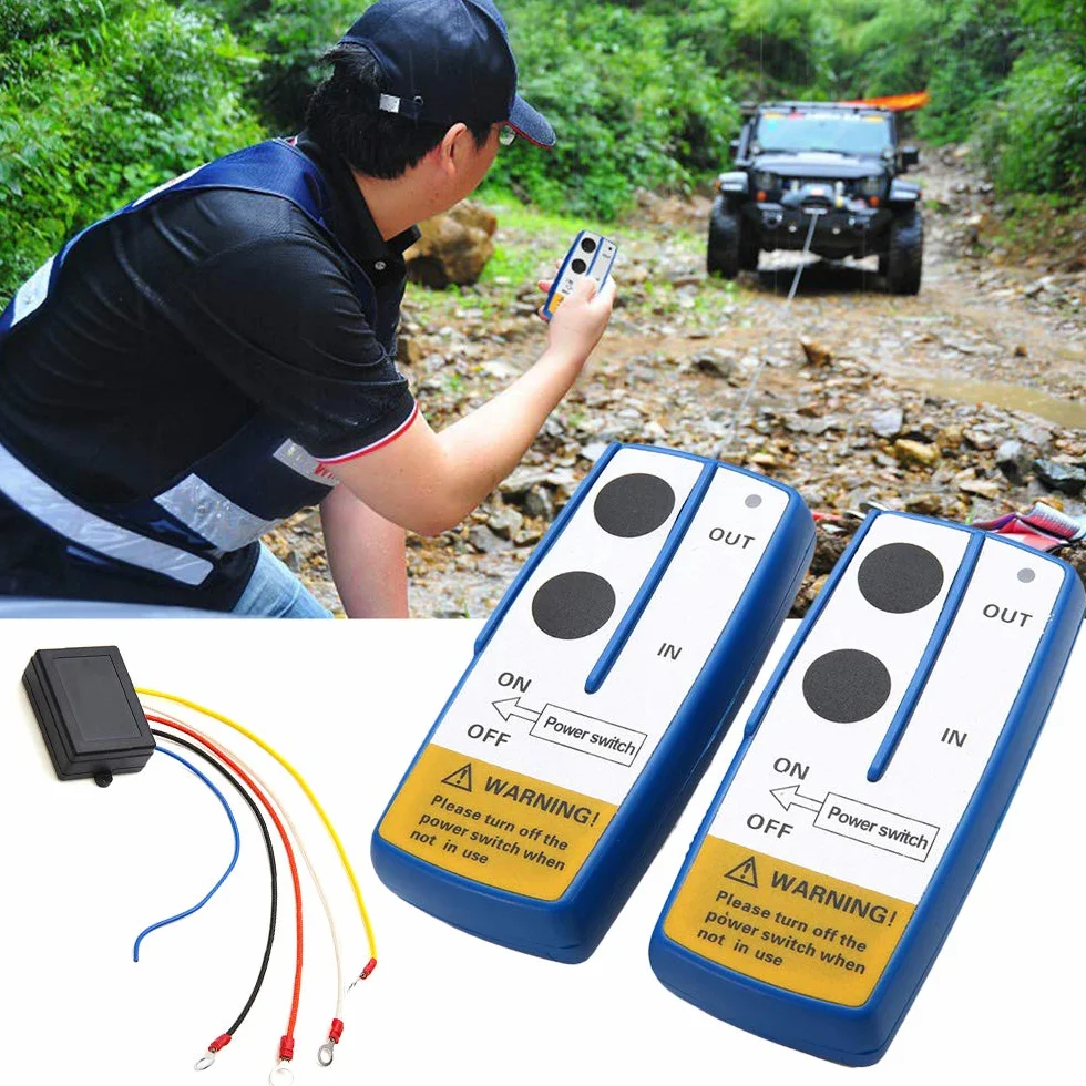 Mando a Distancia de Cabrestante Inalámbrico 12V 2 Piezas Shkalacar para Jeep ATV SUV