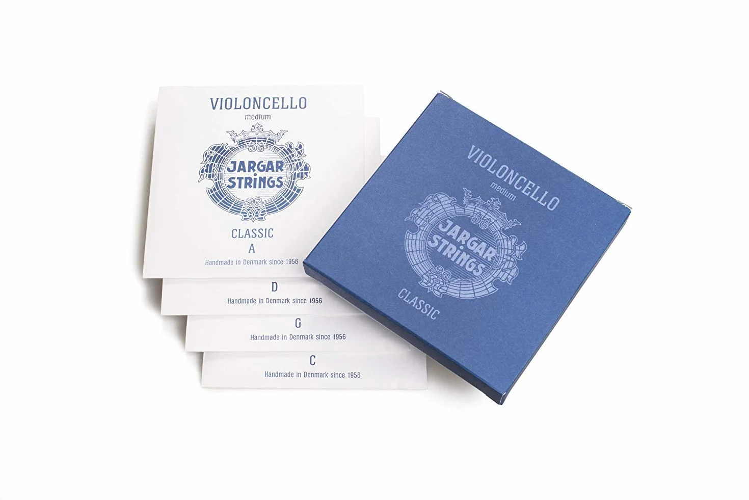 Jargar Classic Acero Cromado - Juego de 4 Cuerdas - Cuerdas de Violonchelo - Medio - Calibres de Cuerdas 59,1kp