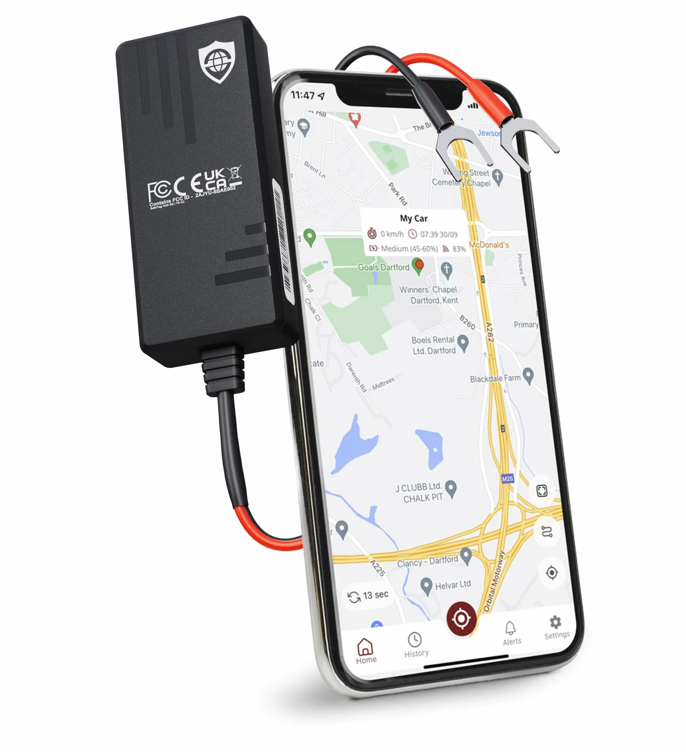 SafeTag Volt 4G LTE GPS Tracker Vehículo Seguimiento Tiempo Real 12-24V