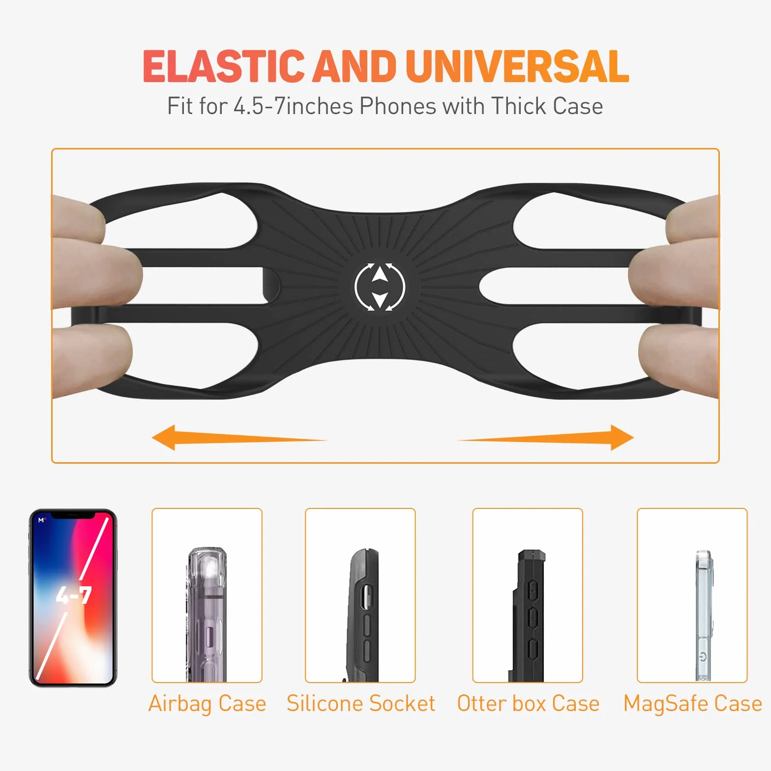 Soporte para teléfono de Moto (rotación de 360°, Universal, para teléfono o Bicicleta, para Patinete eléctrico, Ciclismo, Scooter, Moto, Deporte, 4,5 – 7 Pulgadas, Smartphones