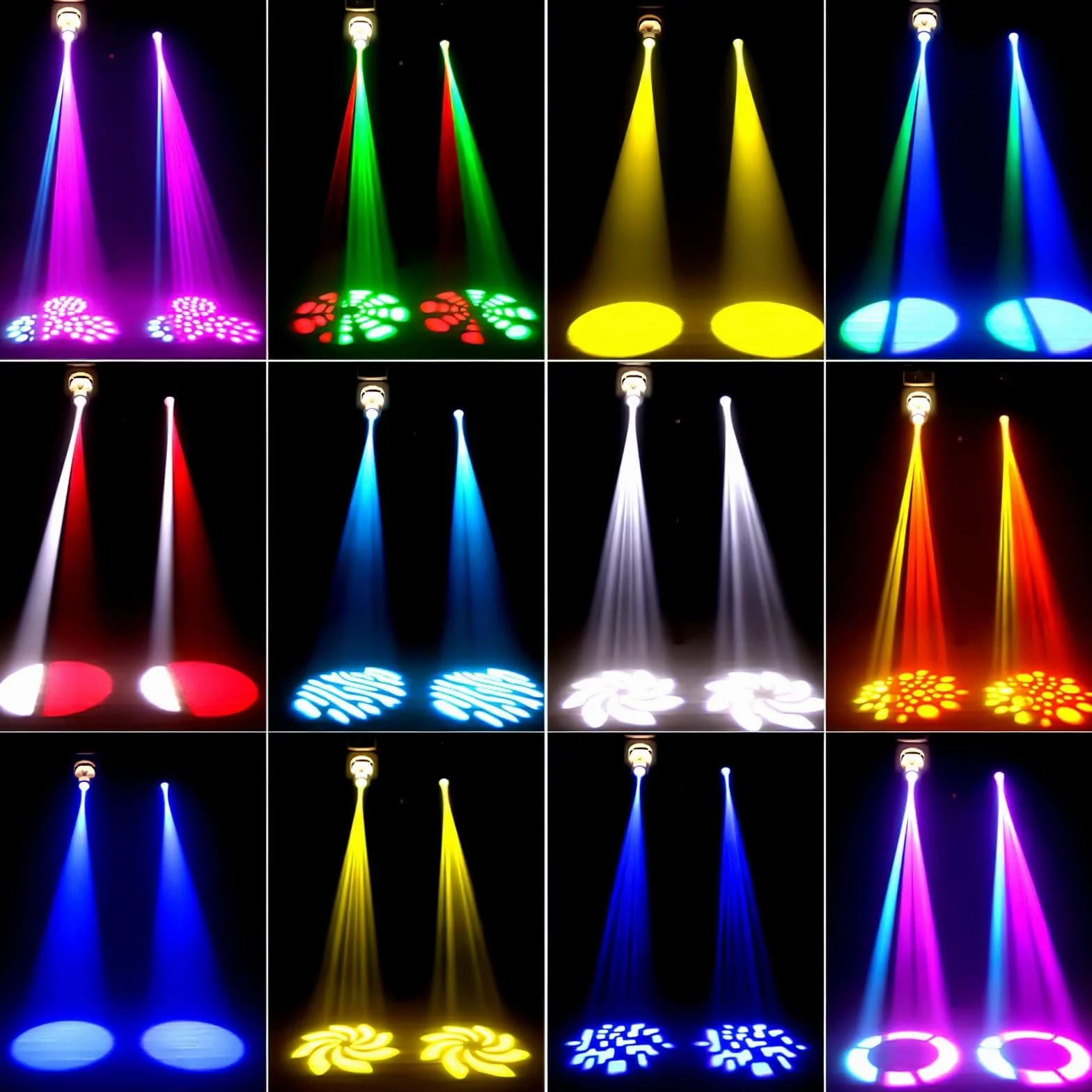 BETOPPER Cabeza Móvil LED RGB, Foco DJ con DMX y Modo Auto/Sonido - Luz Estroboscópica para Escenarios, Bares y Hogar (2P)