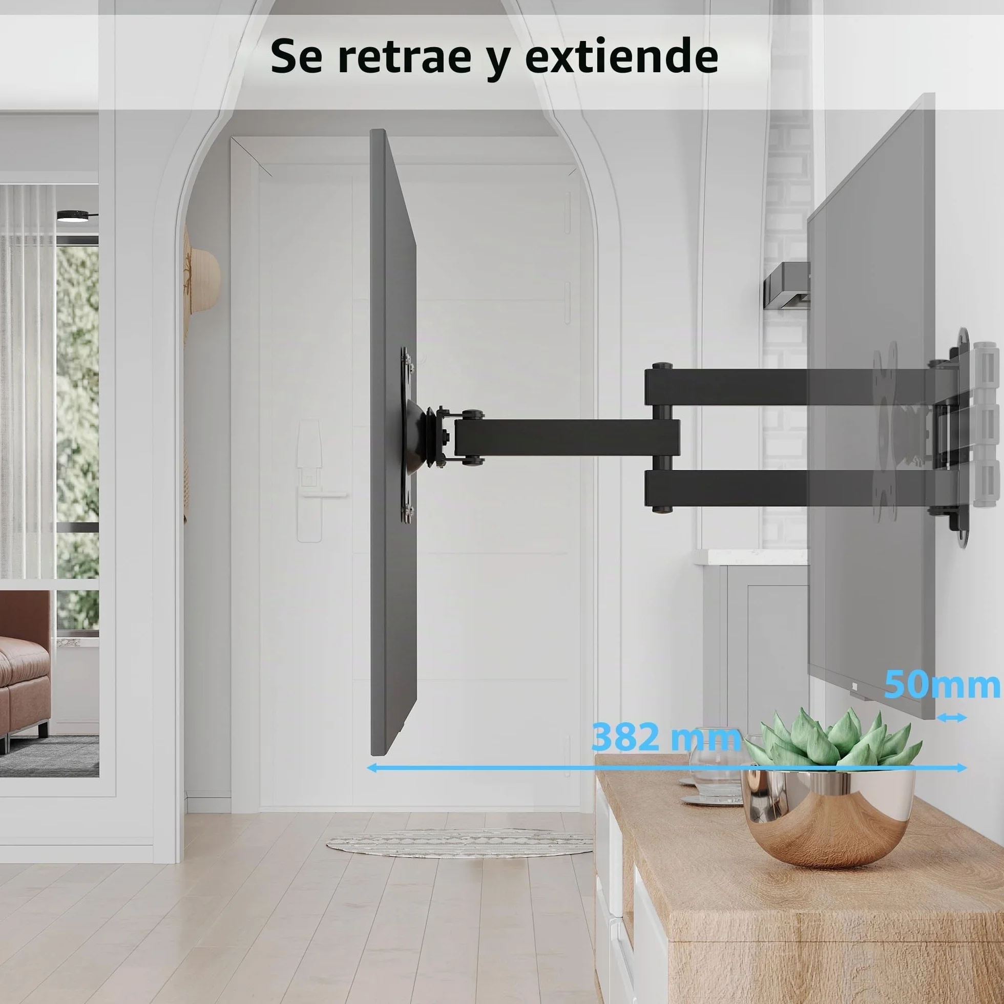 BONTEC Soporte TV Pared para Monitores y Televisores 13-30 Pulgadas 15 kg VESA 75x100mm Inclinable Giratorio