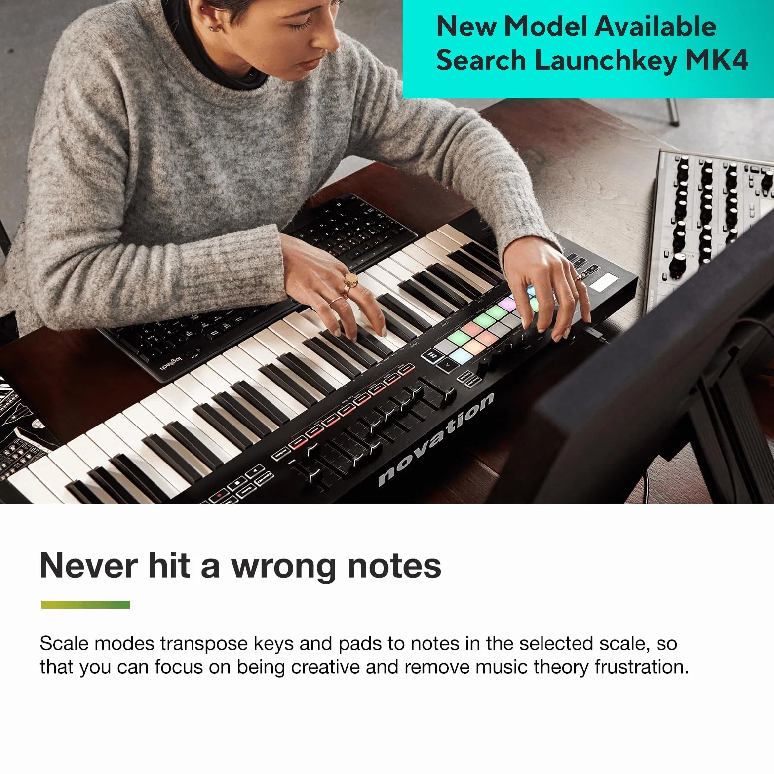 Novation Launchkey 37 [MK3] - Controlador de teclado MIDI. Integración total con Ableton Live. Modos Chord y Scale y arpegiador. Todo el software que necesitas para producir música.