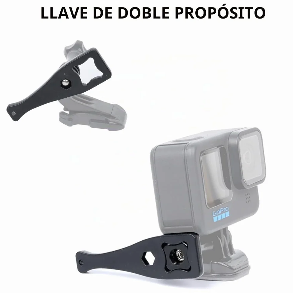 Soporte para cámara adhesiva, soporte adhesivo, soporte plano curvado casco, 16 accesorios para cámara de acción, con montaje GoPro, soportes adhesivos compatibles con GoPro y otras cámaras