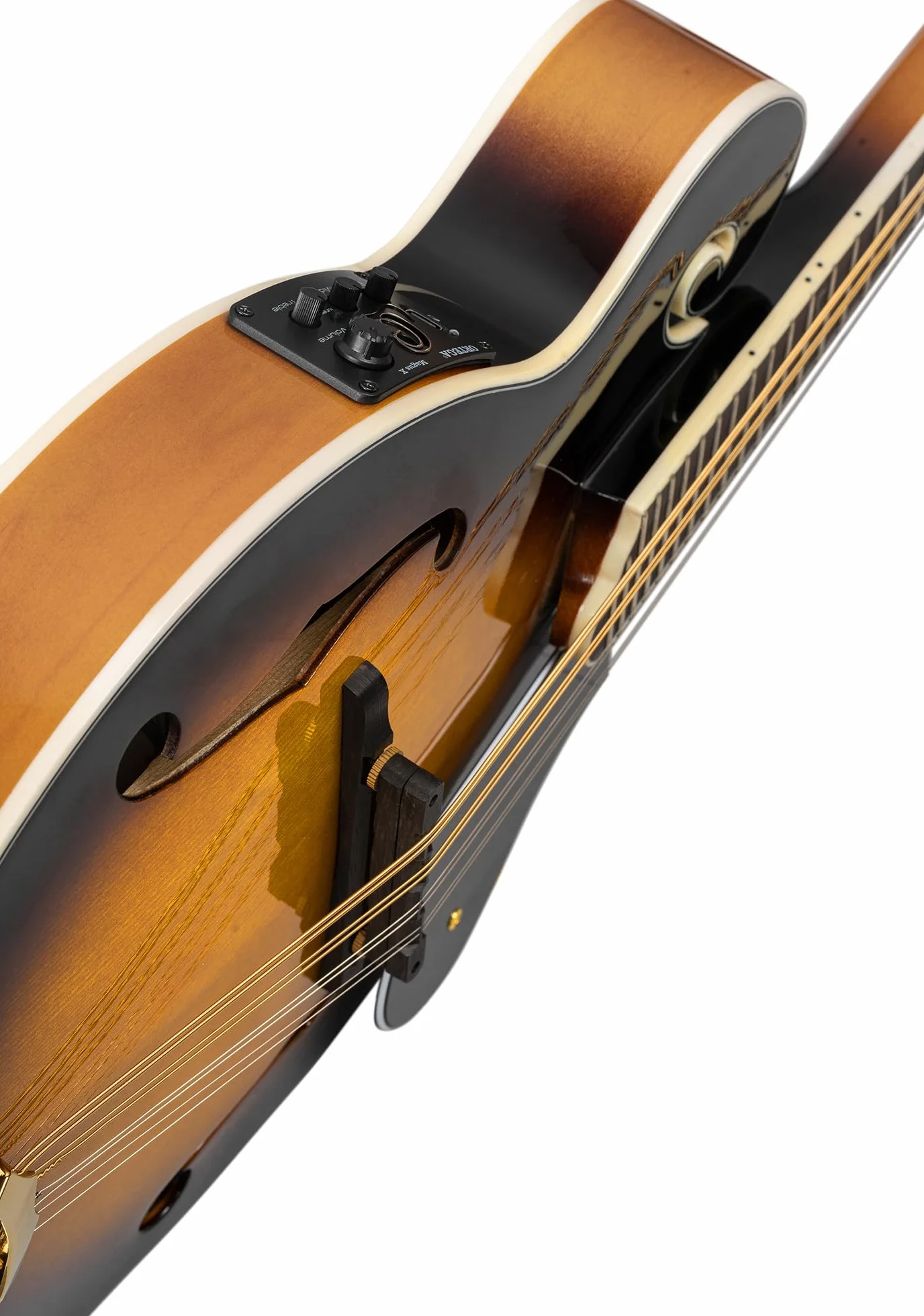 ORTEGA Mandolin F-Style Series Incluye funda y Preamp TS Color Tabaco Sunburst RMFE90TS