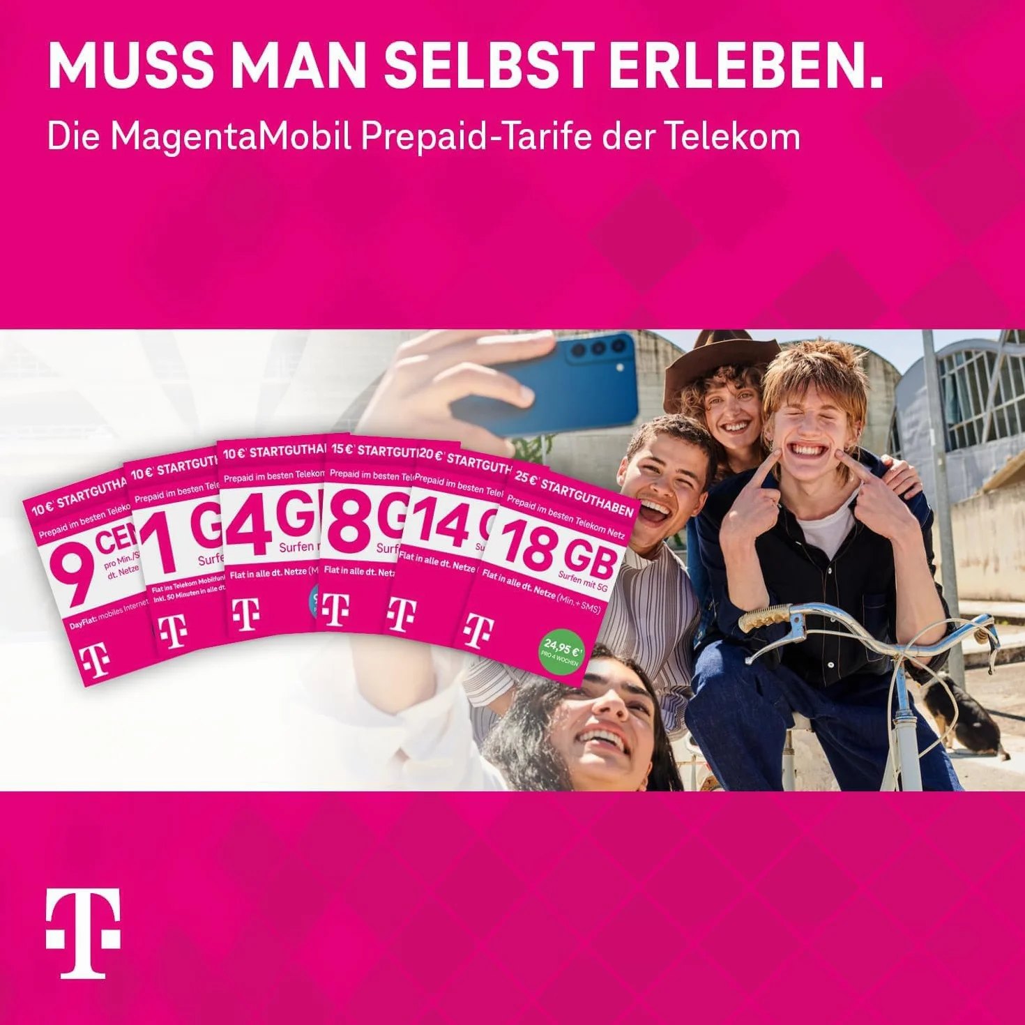 Telekom MagentaMobil Prepaid L 8GB Tarjeta SIM sin Contrato Allnet Flat 5G/LTE MAX Hotspot Flat