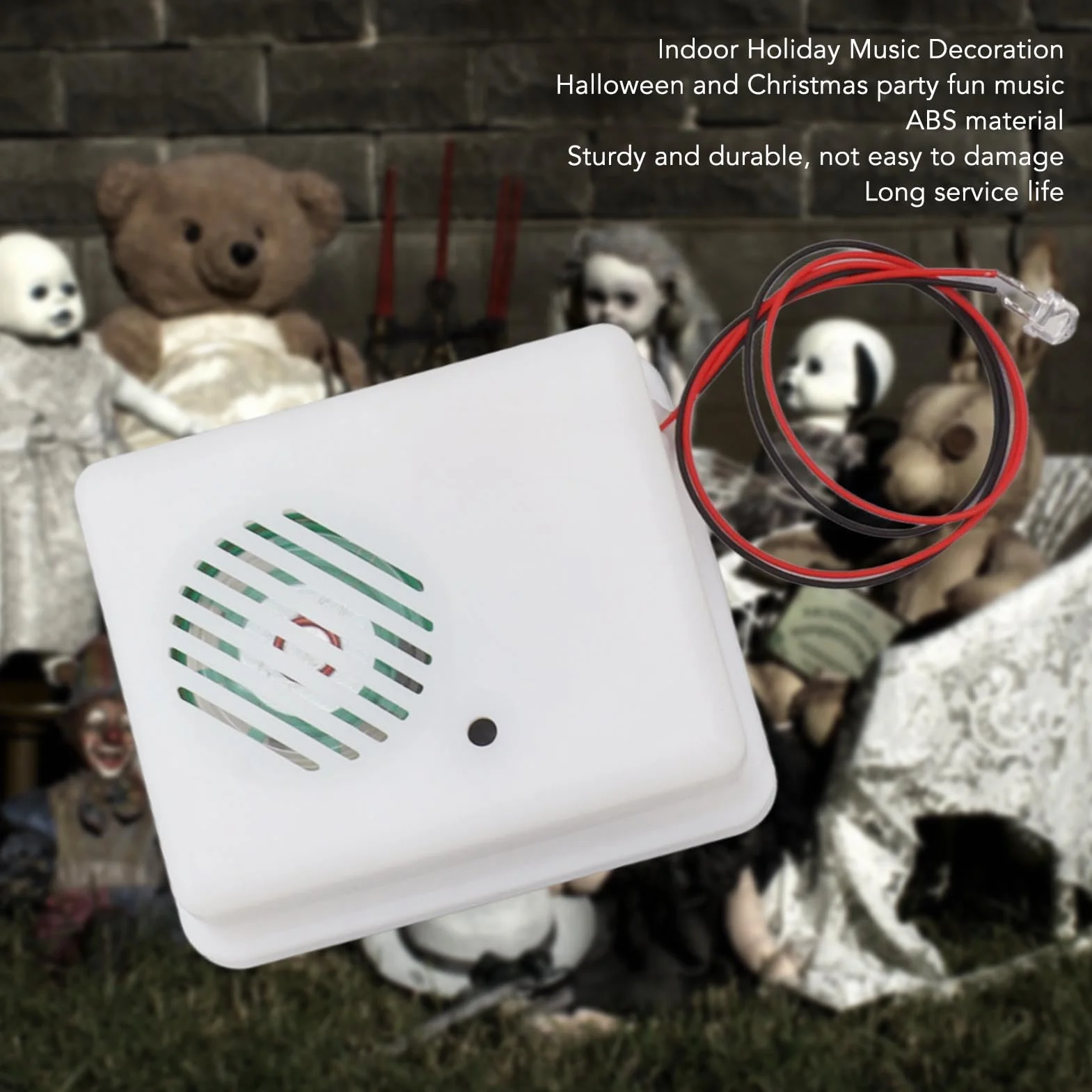 Altavoz con Reproductor de Sonido de Halloween, Altavoz con Reproductor de Sonido Aterrador para Decoración de Halloween, Fiesta Temática
