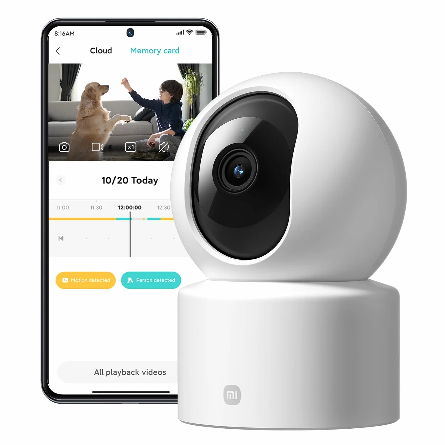 Xiaomi C301 Cámara Vigilancia WiFi Interior 2K 3MP 360° Panorama Detección Personas Audio Bidireccional