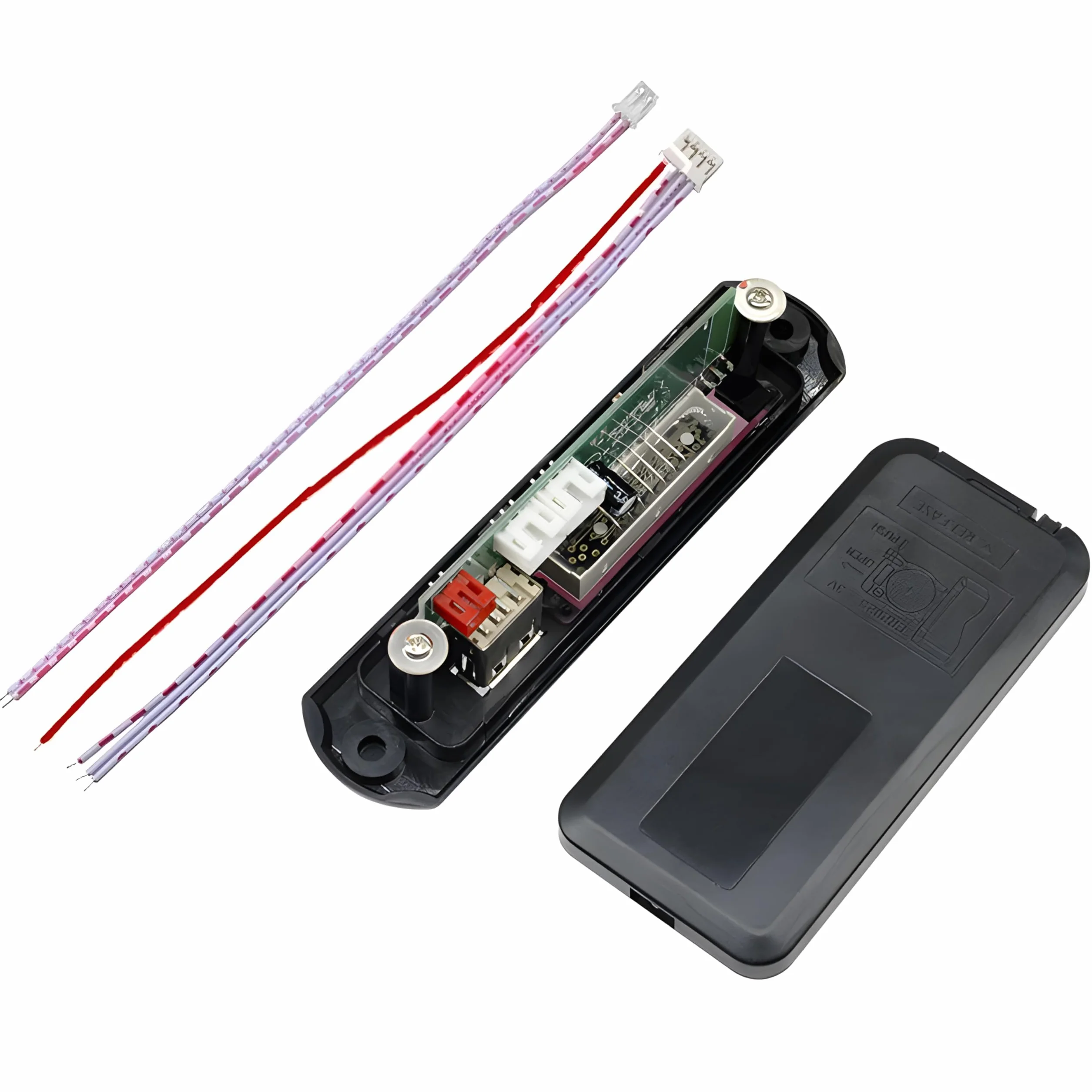 Retoo Placa decodificadora de Audio Bluetooth para automóvil con Control Remoto, Pantalla LCD y AUX 3.5 mm, 7V - 12V, módulo de Audio USB Radio FM, Compatible con SD, FM, FLAC, WAV, WMA y MP3