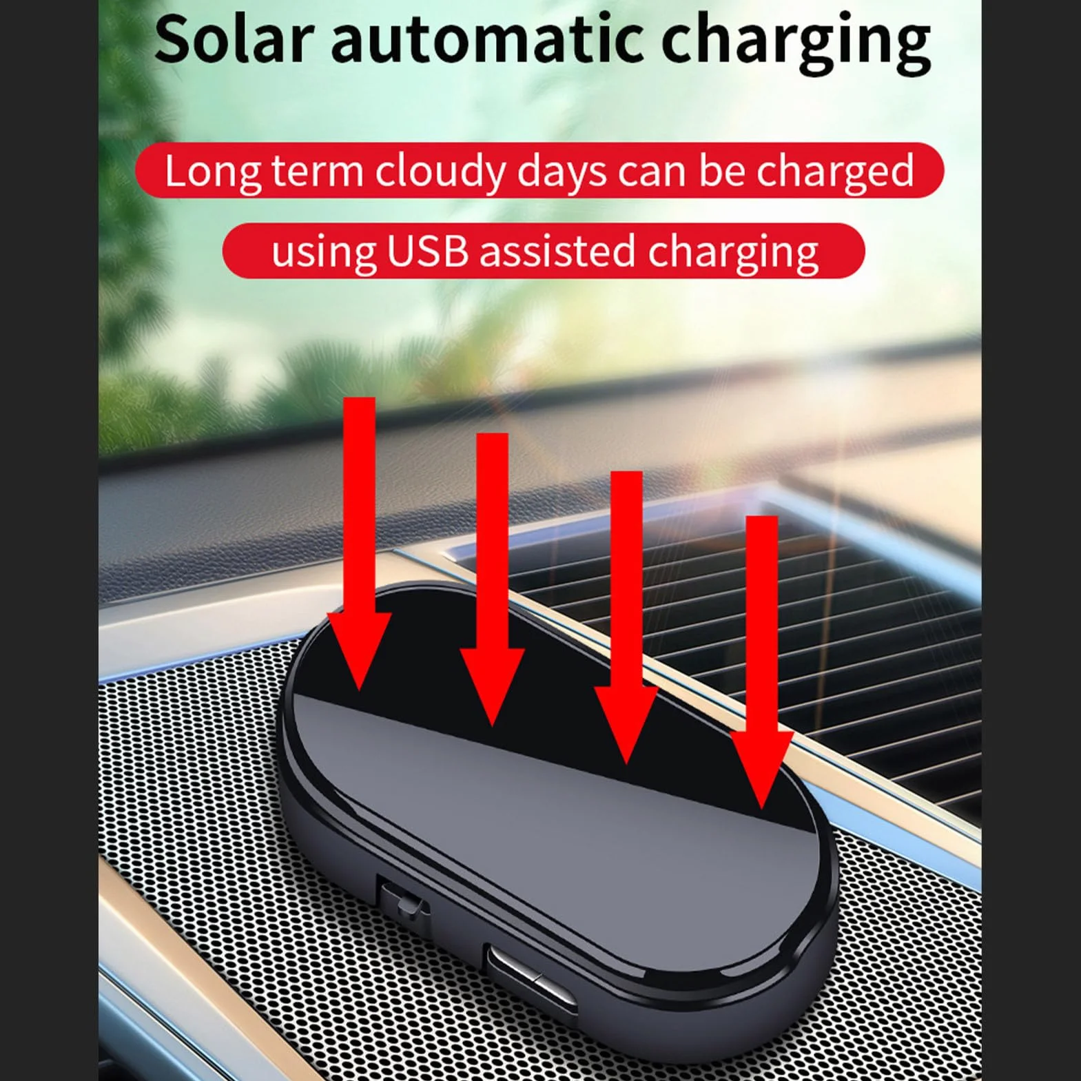Luz De Advertencia Solar - Alarma Ficticia Intermitente LED Falsa | Luz De Cámara De Seguridad Simulada Con Sensor Inteligente | Encendido Automático Impermeable Por La Noche Para Coche, Furgoneta, SU