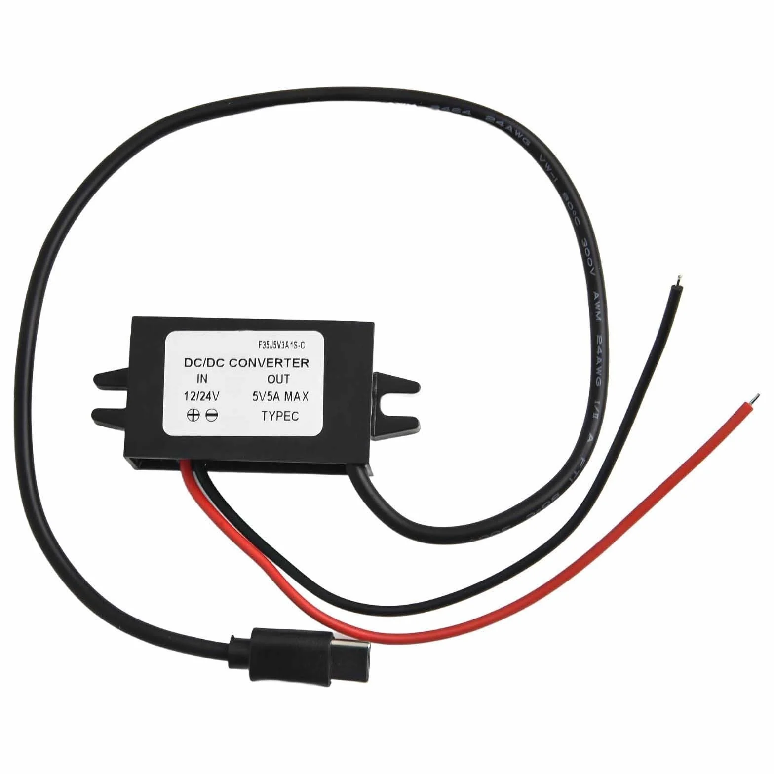 BlissfulAbode DC 12V/24V a 5V USB C 25W módulo convertidor con Salida 5A para Carga móvil