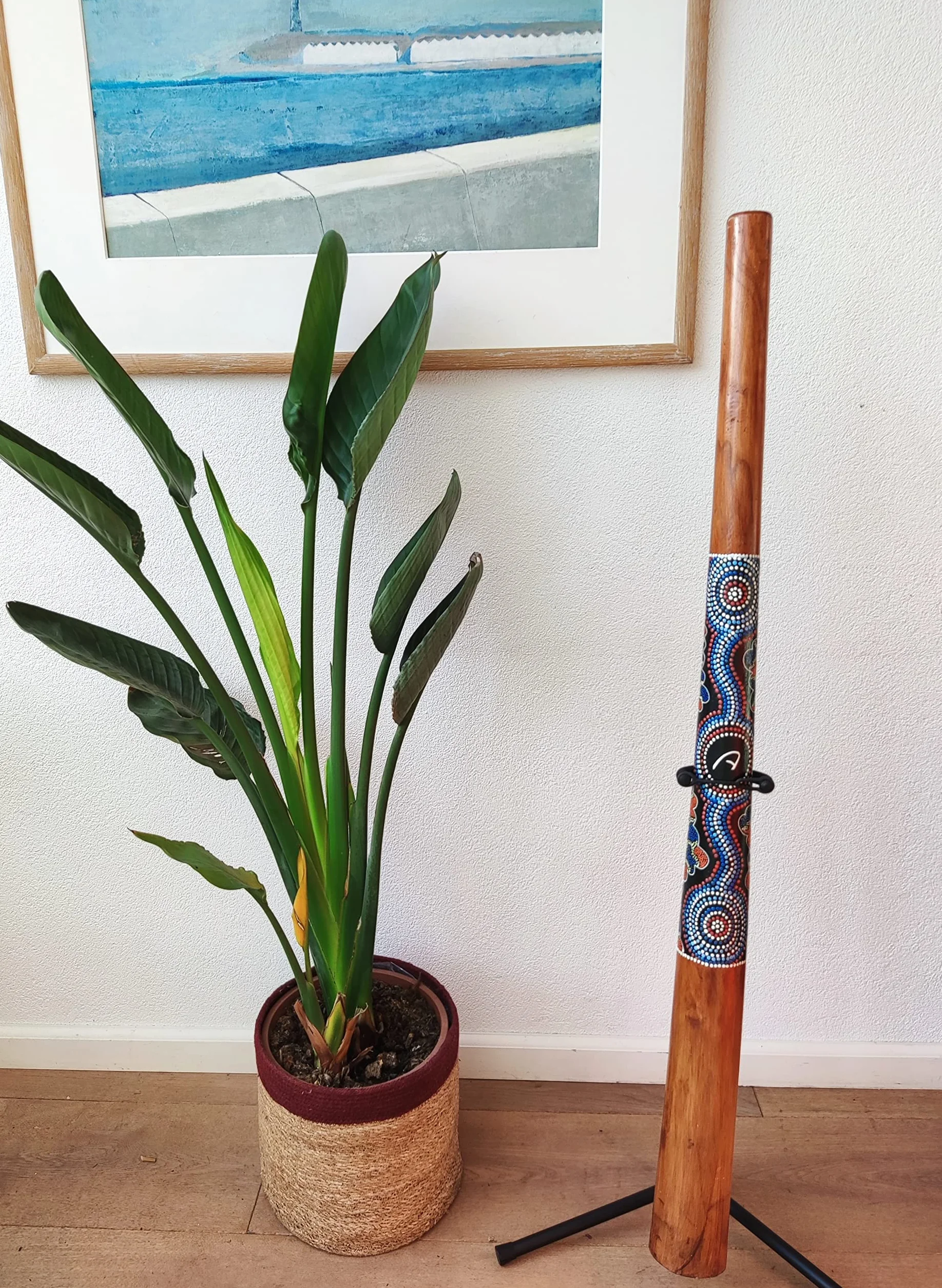 Didgeridoo de madera pintado a mano incluyendo curso online Didgeridoo y respiración circular