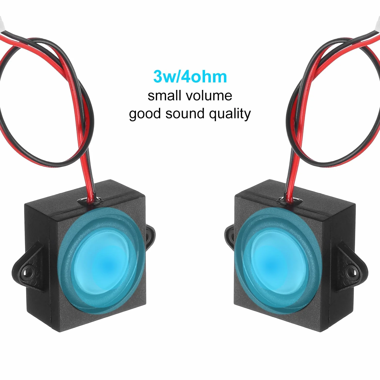 QUARKZMAN 2 Altavoces de 3 Vatios 4 Ohmios Altavoz Mini Altavoz Micro con Interfaz Jst-Ph2.0 para Pequeños Proyectos Electrónicos Máquinas Publicitarias Monitores de TV LCD