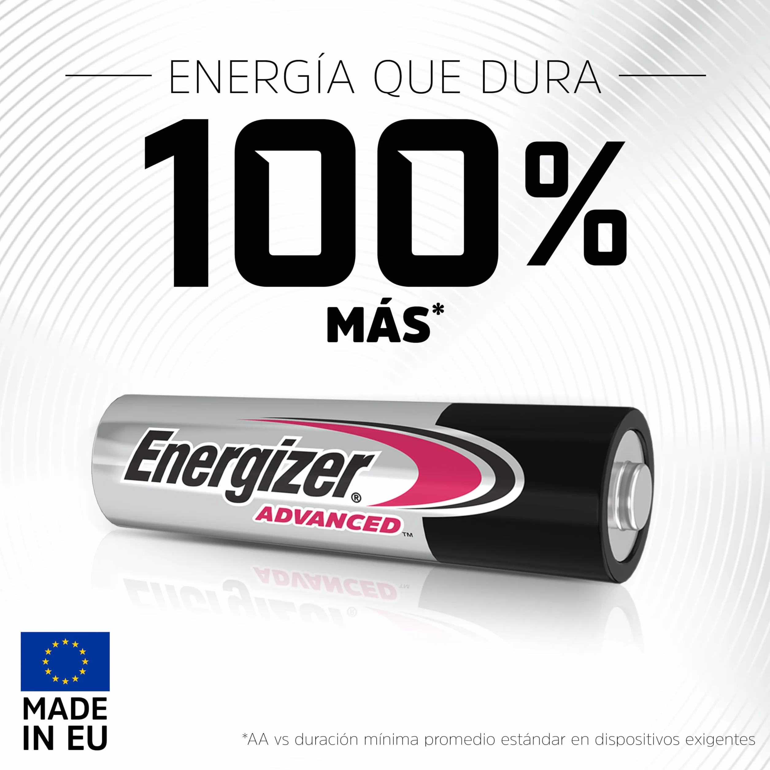 Energizer Advanced - Pilas AA (Paquete de 16) - 1,5V Baterías Alcalinas de Larga Duración - Alta Potencia - Made in EU - Embalaje 100% reciclable - 10 años de Vida útil [Exclusivo en Amazon]