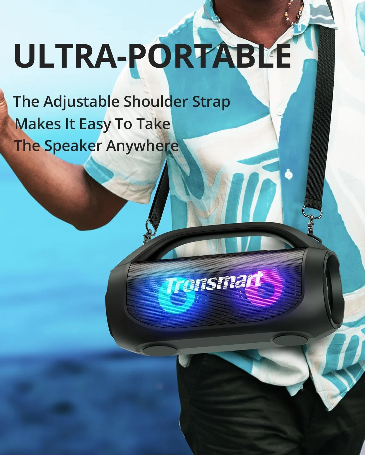 Tronsmart Bang SE Altavoz Bluetooth 40 W IPX6 24 Horas Autonomía Bluetooth 5.3 AUX Micro SD