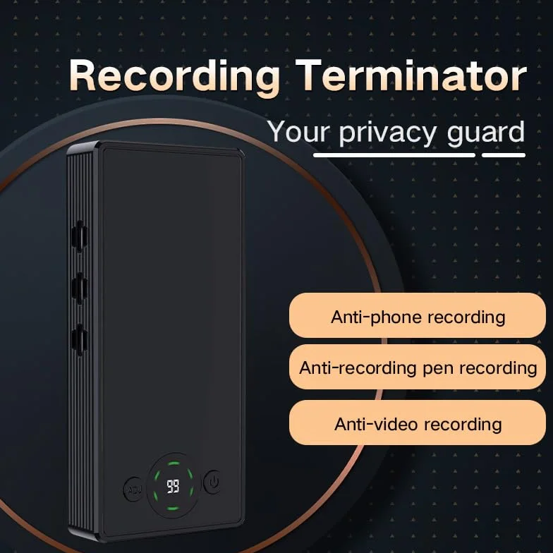 Inhibidor de grabaciones con Control Remoto para Proteger reuniones de Negocios y entrevistas de grabaciones no autorizadas.