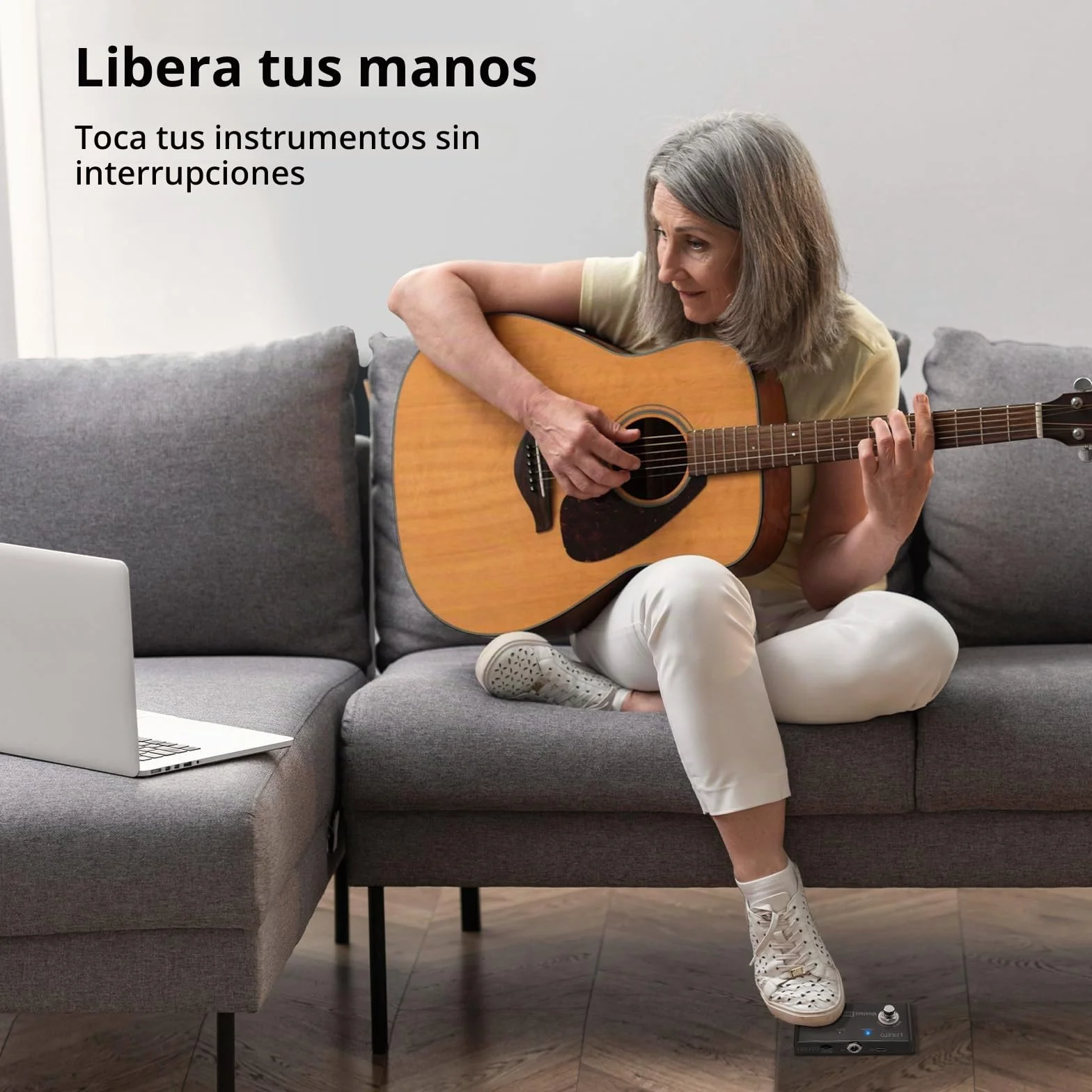 LEKATO Pedal de bucle con control de bucles múltiples y smartphones tabletas con sistema Andriod libera tu mano