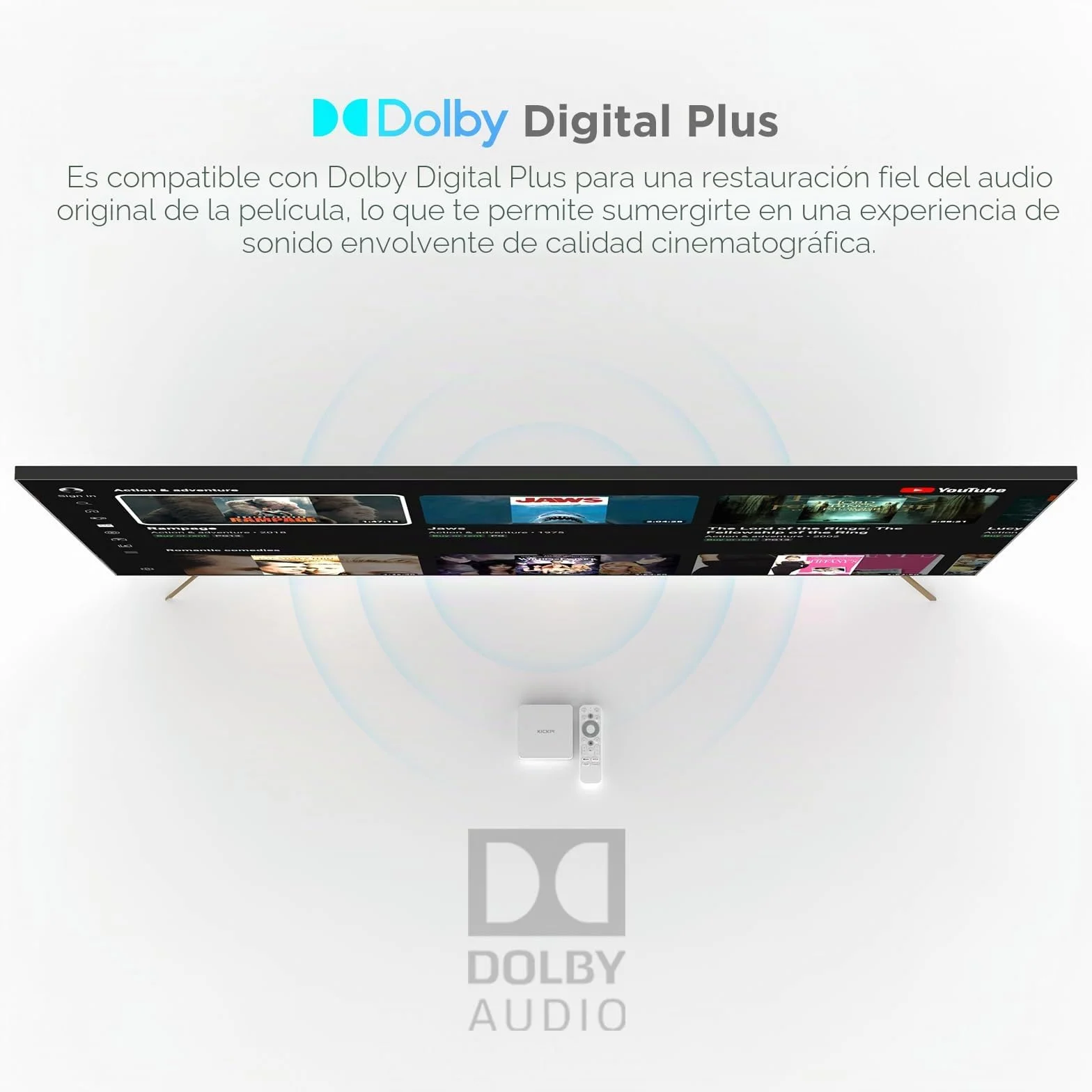 Google TV Android 11.0 TV Box 4K Chromecast Dolby Audio 2GB RAM 32GB ROM Bluetooth 5.0 KP1