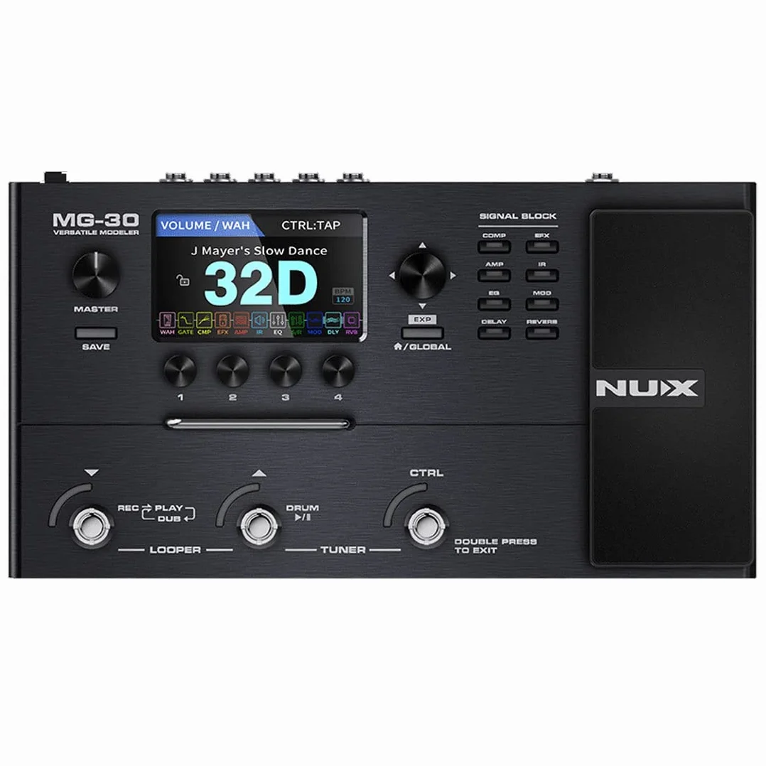 Nux MG-30 Máquina de modelado de guitarra con múltiples efectos + cable jack keepdrum
