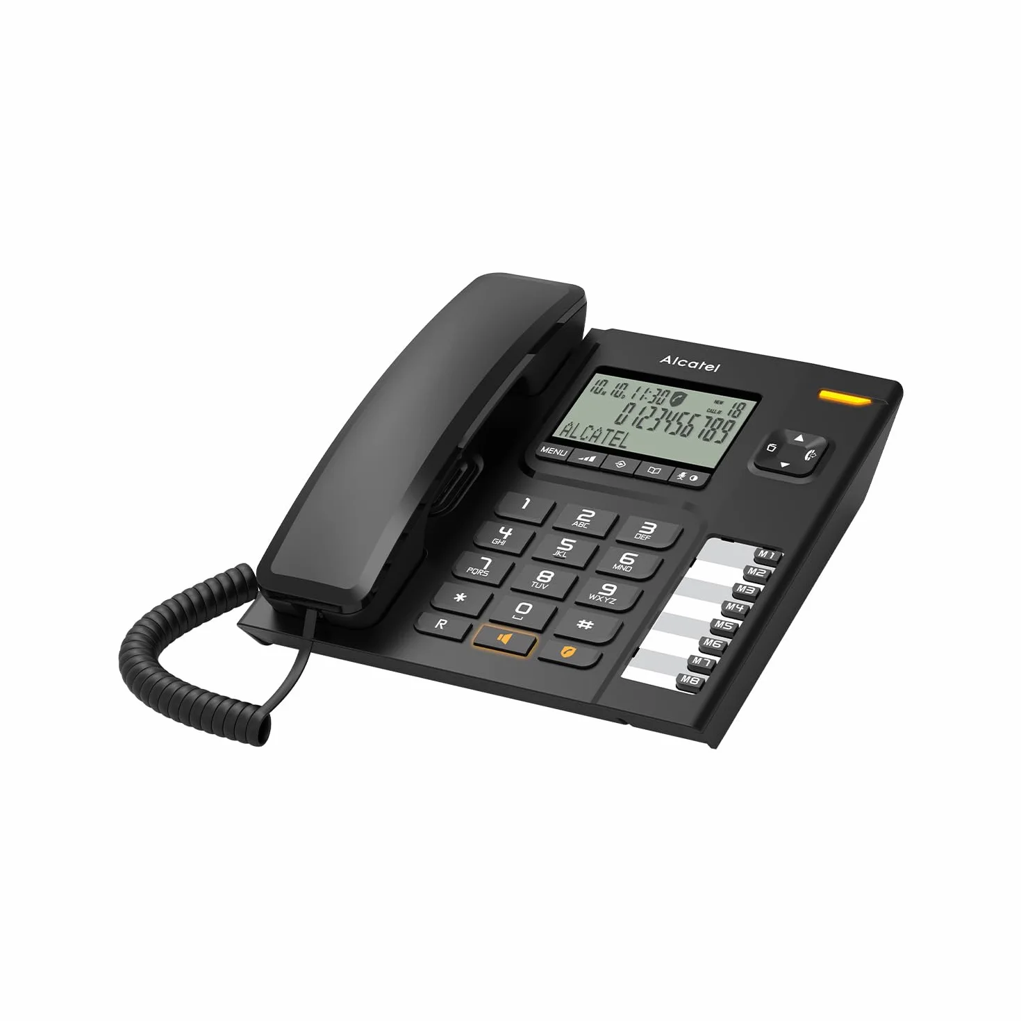 ALCATEL T78 Teléfono con Cable Pantalla Grande Manos Libres Bloqueo de Llamadas Negro