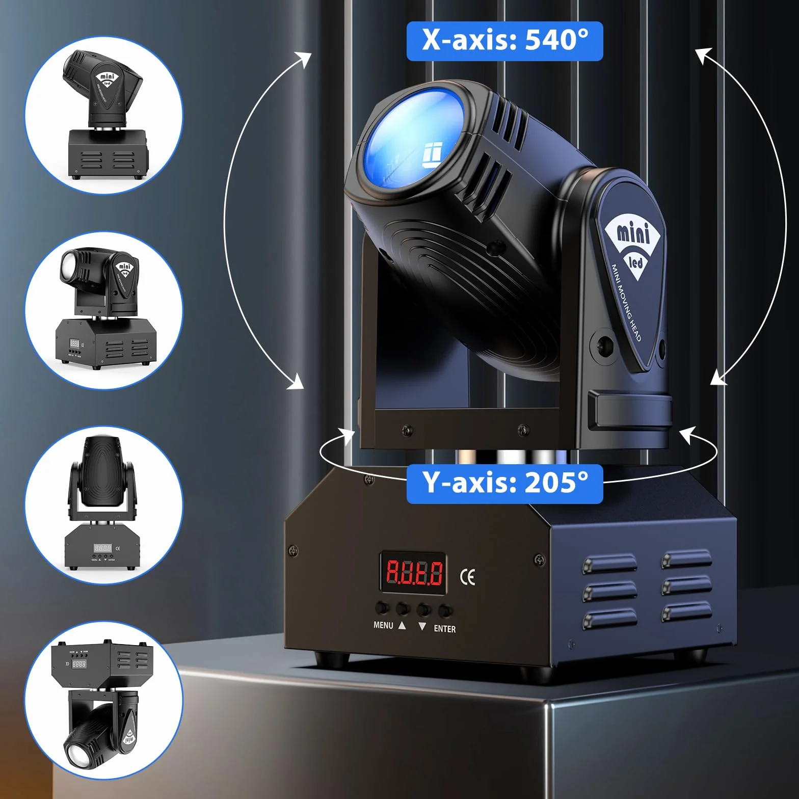UKing 2pcs LED Moving Heads RGBW Beam DMX512 Lighting Effect Small Spotlight 11/13CH Party Light Music Controlled for DJ Disco Club Bar Stage