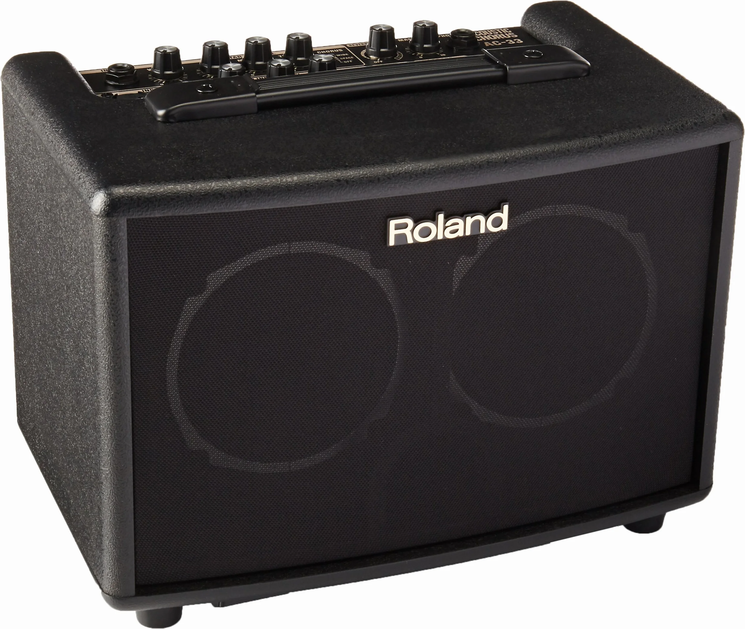 Amplificador de guitarra acústica con chorus Roland AC-33 — Amplificador de guitarra acústica estéreo a pilas superportátil y versátil