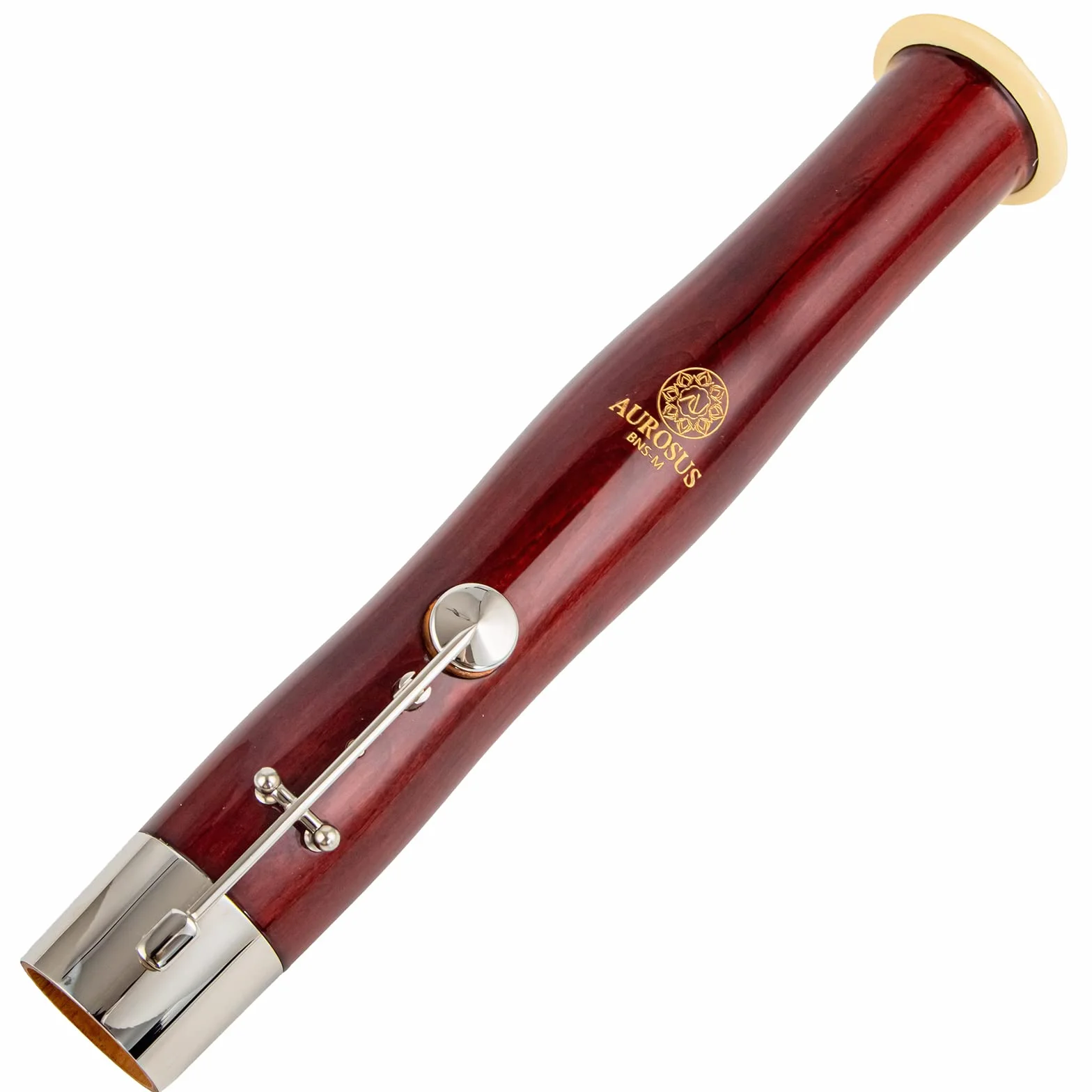 BNS-M Fagot de madera de arce C Key sistema completo de llave alemana con llave de susurro chapado en plata y llave de bloqueo Instrumento de viento de madera con funda de