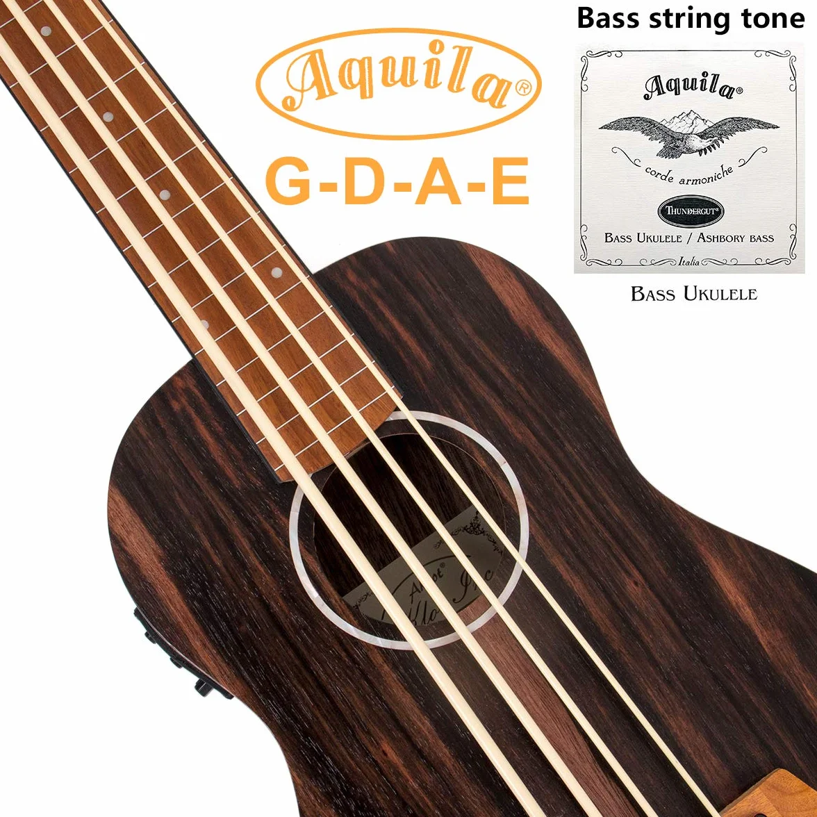 Aklot Ukelele bajo de 30 pulgadas Electric Acoustic barítono Ukulele Bass Professional Aquila EADG con correa de bolsa
