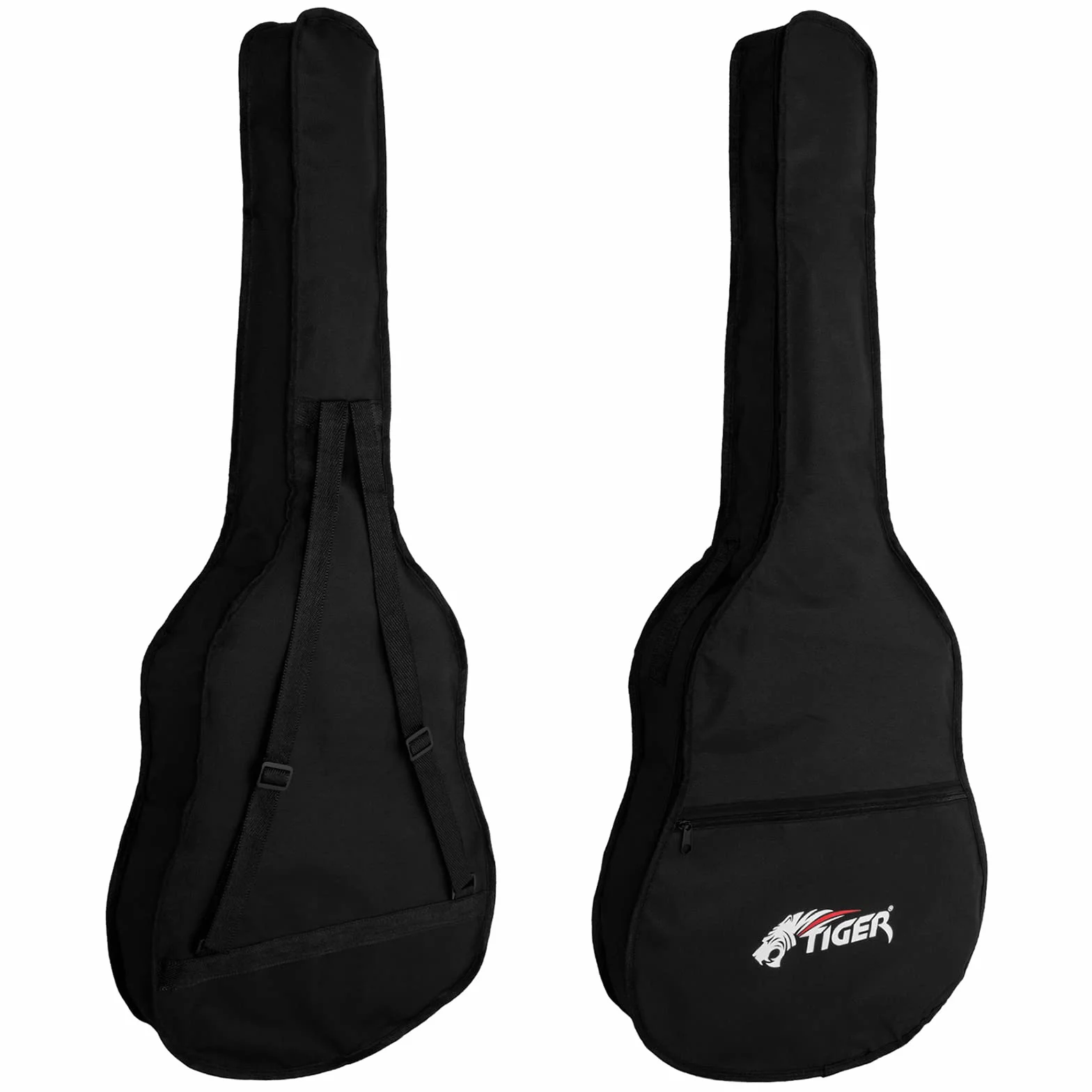Tiger ACG2-BK Guitarra acústica de tamaño completo para principiantes - Negro