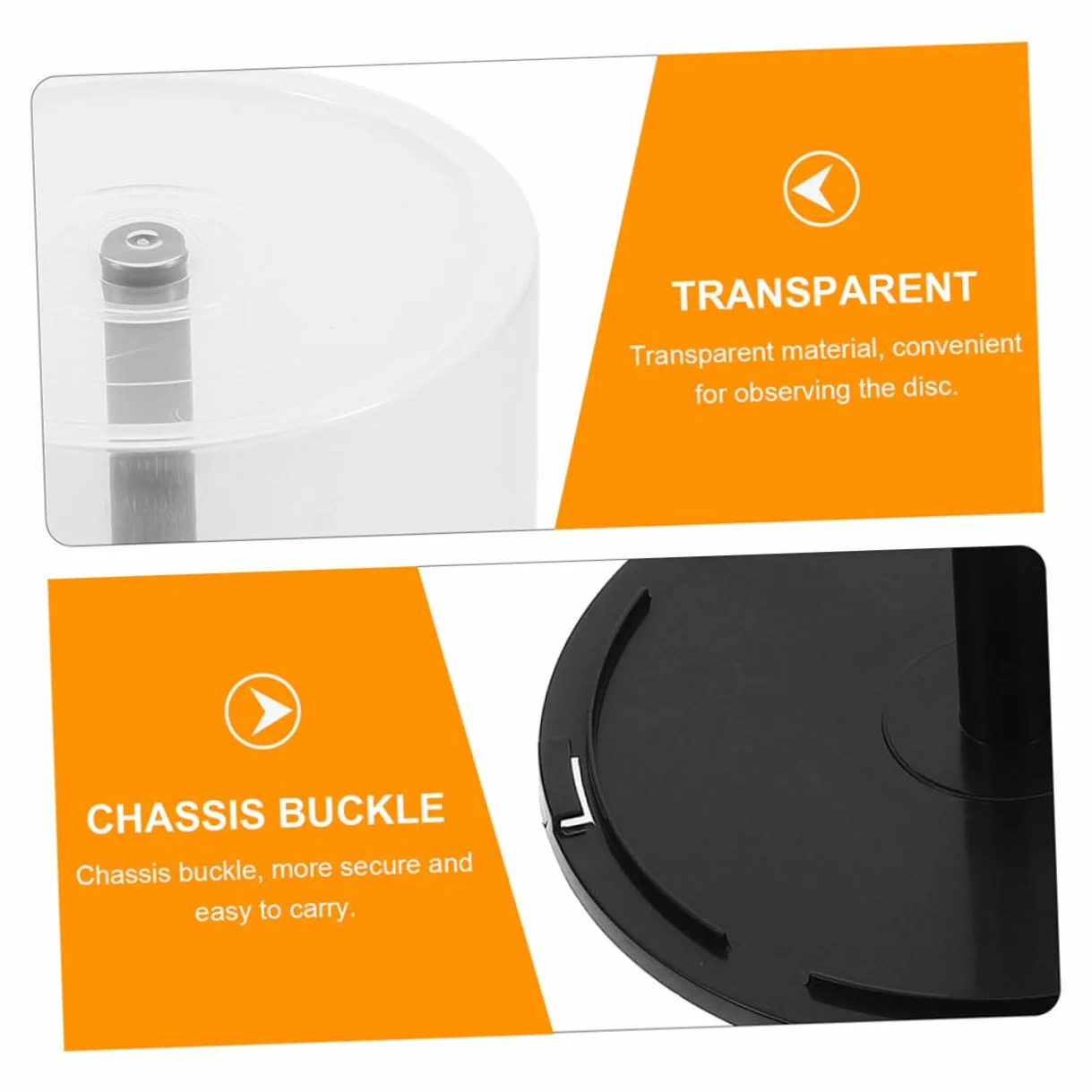 Caja de Almacenamiento para CD de Plástico Pp con Capacidad para 100 Discos, Pack de 3 Unidades, Diseño Minimalista y Función Extraíble para Uso en Casa