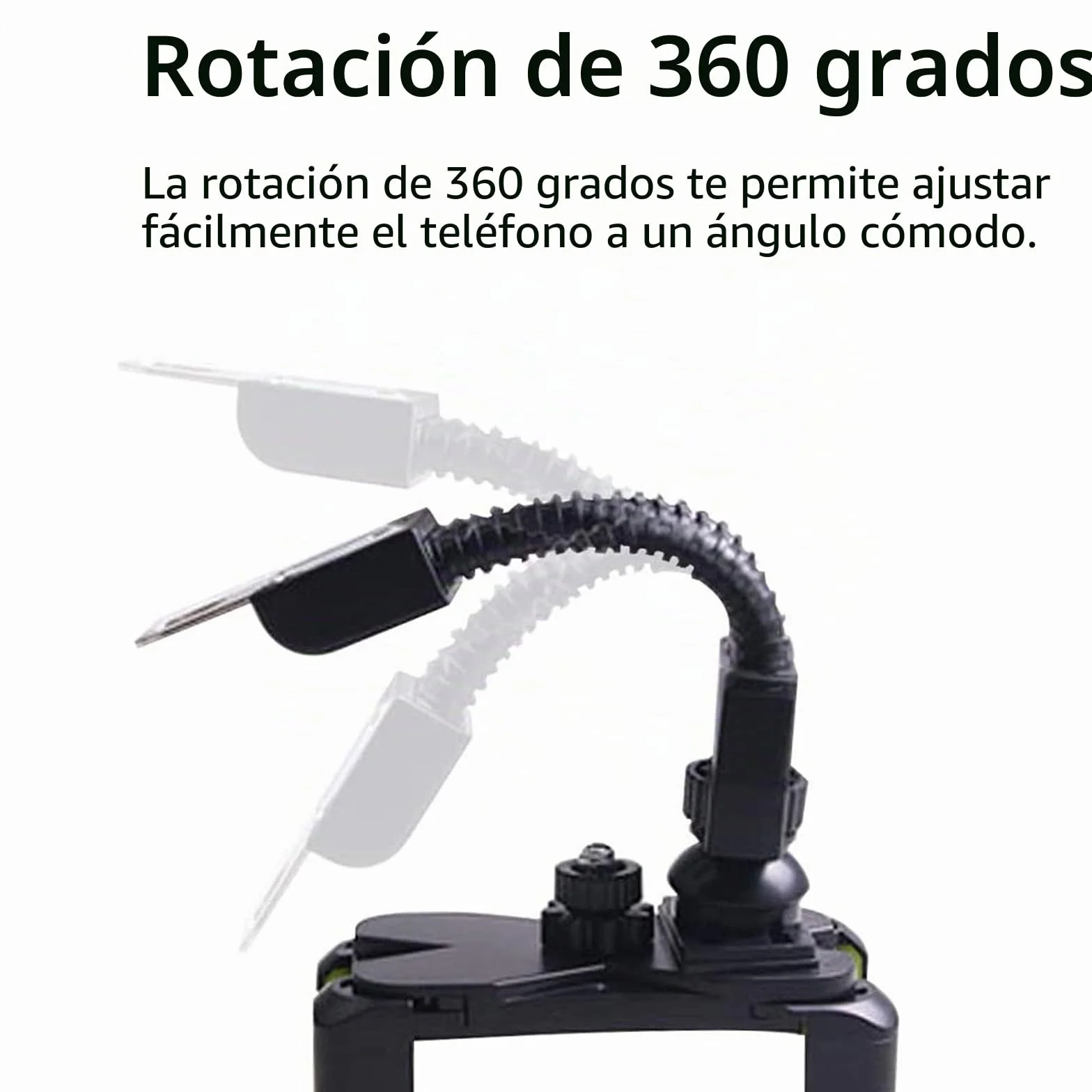 Soporte de Móvil para Motocicleta, Soporte para Teléfono 360 ° Giratorio, Soporte para Moviles Inteligentes de Maximo 6.3 Pulgadas para Teléfono Móvil Universal