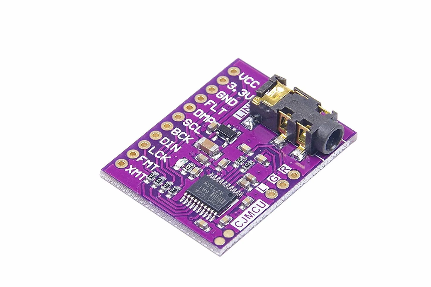 DollaTek PCM5102A Convertidor Digital a analógico Módulo de Voz PLL Tarjeta de Tarjeta de Sonido DAC estéreo Conector estéreo de 3,5 mm Módulo de Audio Digital de 24 bits para Raspberry Pi