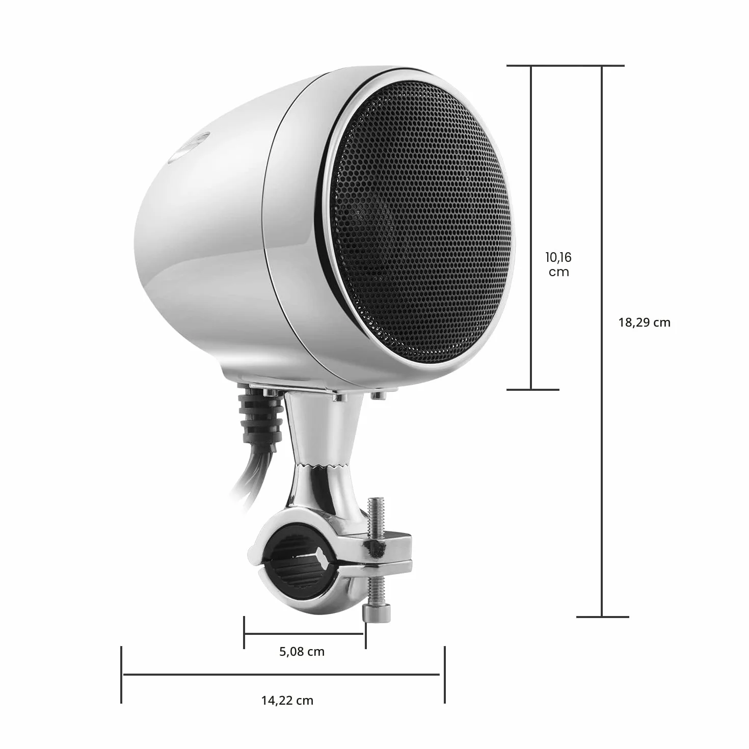 iMESTOU Amplificador de Motocicleta Sistema de Audio con AUX, MP3, Radio FM, 4 Pulgadas Rango Completo Impermeable Bluetooth Altavoces estéreo, Apto para Manillar de 1 a 1.5 Pulgadas, Motocicletas