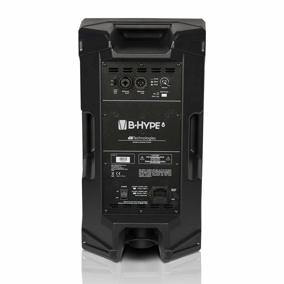 dB Technologies B-HYPE - Sistema de sonido de altavoz activo de 8 pulgadas, paquete de par de DJ