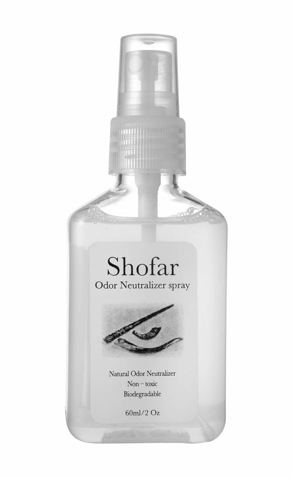 Auténtico shofar de cuerno Oryx/Gemsbok (punta a punta medida) – Sonido profundo y resonante – Juego completo con spray neutralizador de olores y guía completa – Artículo único de Judaica (20-24
