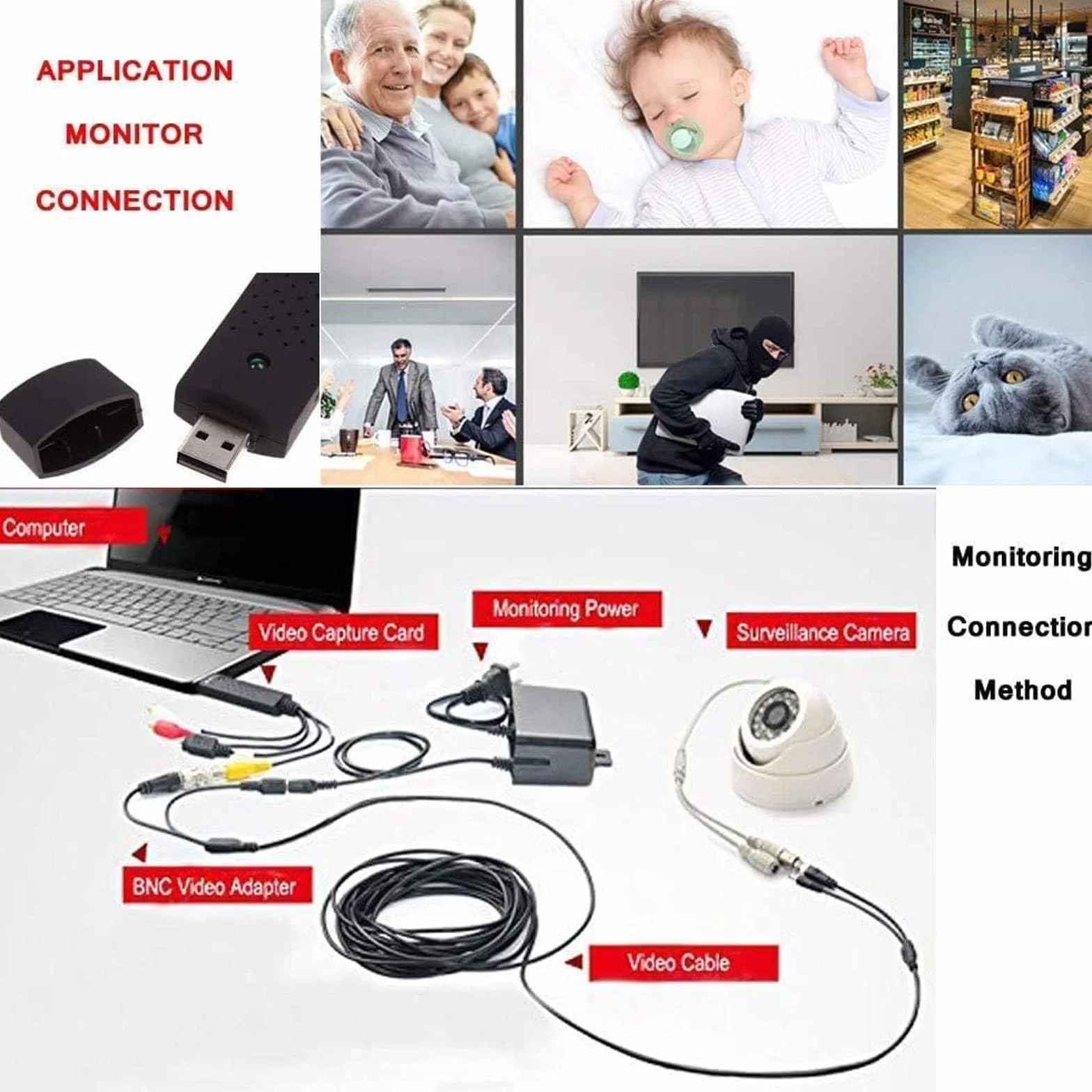 Conversor de Archivos Digitalizados USB 2.0 de Audio y Vídeo, Tarjeta de Captura, Memoria para Windows 10/8/7/XP Mac