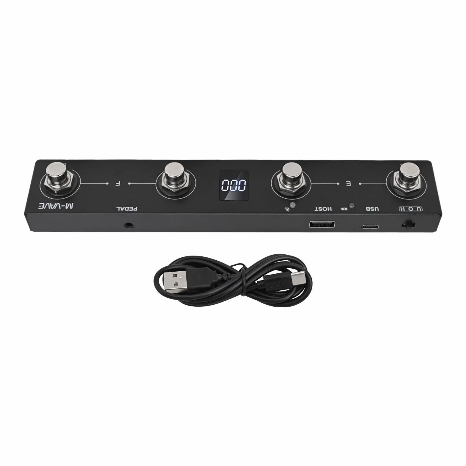Pedal MIDI para M-VAVE Chocolate Plus con batería recargable de 300 mAh y bajo consumo de energía para Mption (negro)