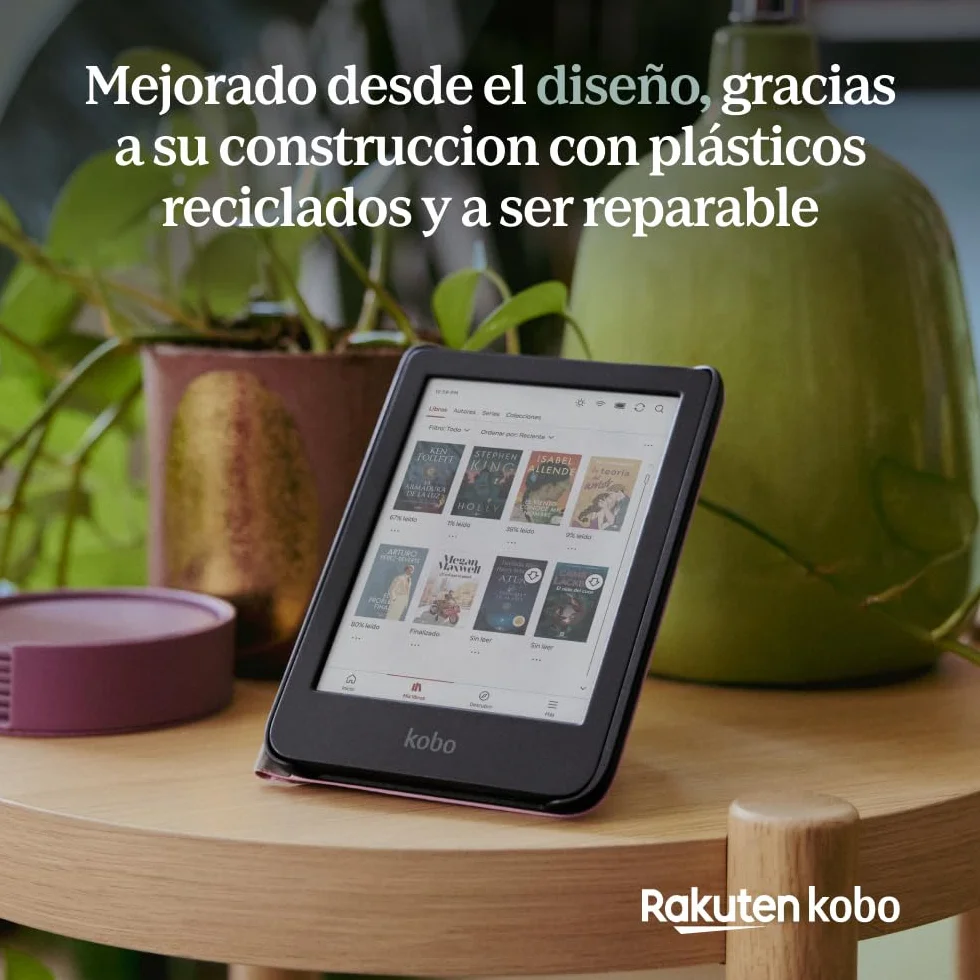 Kobo Clara Colour eReader 6" E Ink Kaleido 3 Pantalla Color sin Reflejos Modo Oscuro Resistente al Agua Audiolibros 16 GB Negro