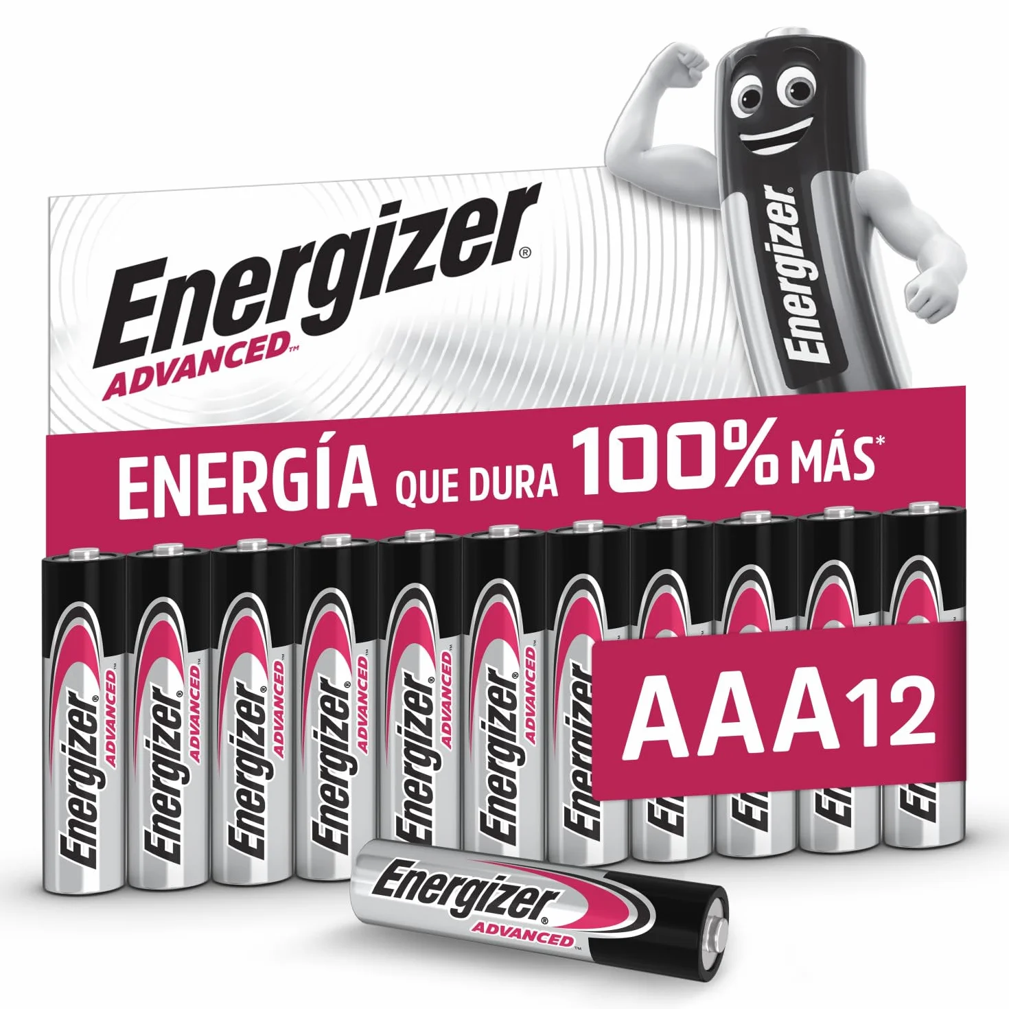 Energizer Pilas AAA Alcalinas 1,5V Paquete de 12 Larga Duración