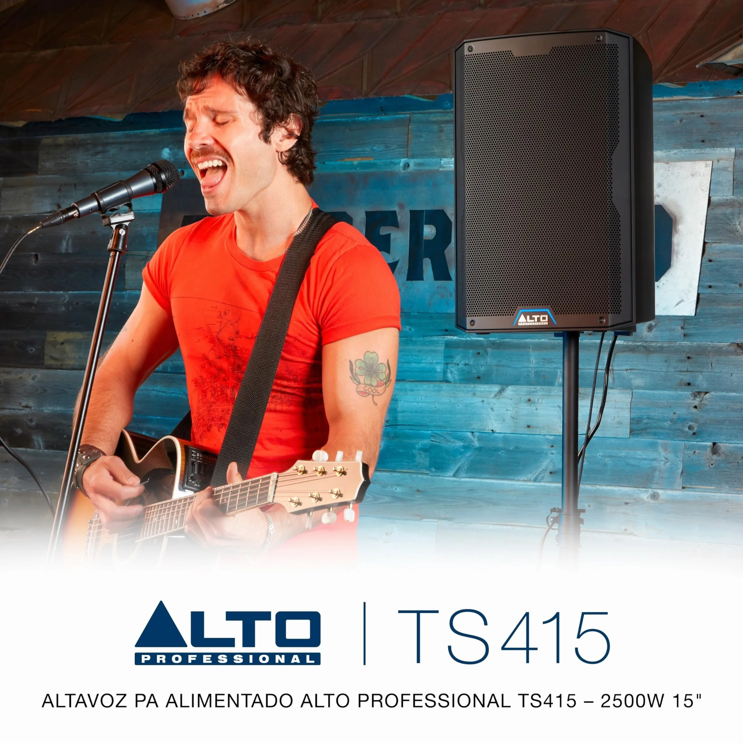 ALTO TS415 Altavoz Autoamplificado 2500W 15 Pulgadas con Mesa de Mezclas de 3 Canales, Streaming Bluetooth, Emparejamiento Inalámbrico de Altavoces, DSP y App