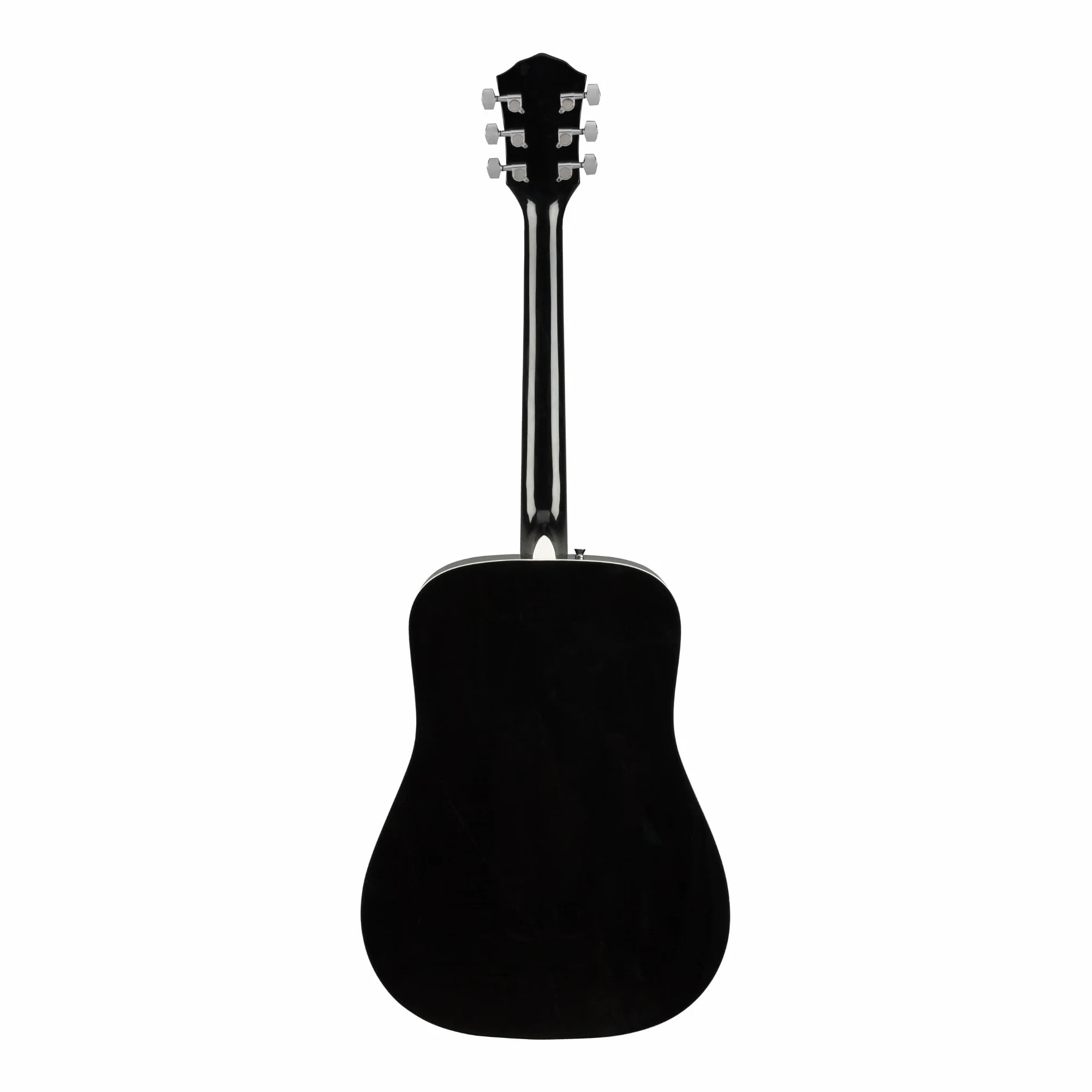 Fender FA-125 Dreadnought Guitarra Acústica, Diapasón de Nogal, Negro, con Estuche de Transporte