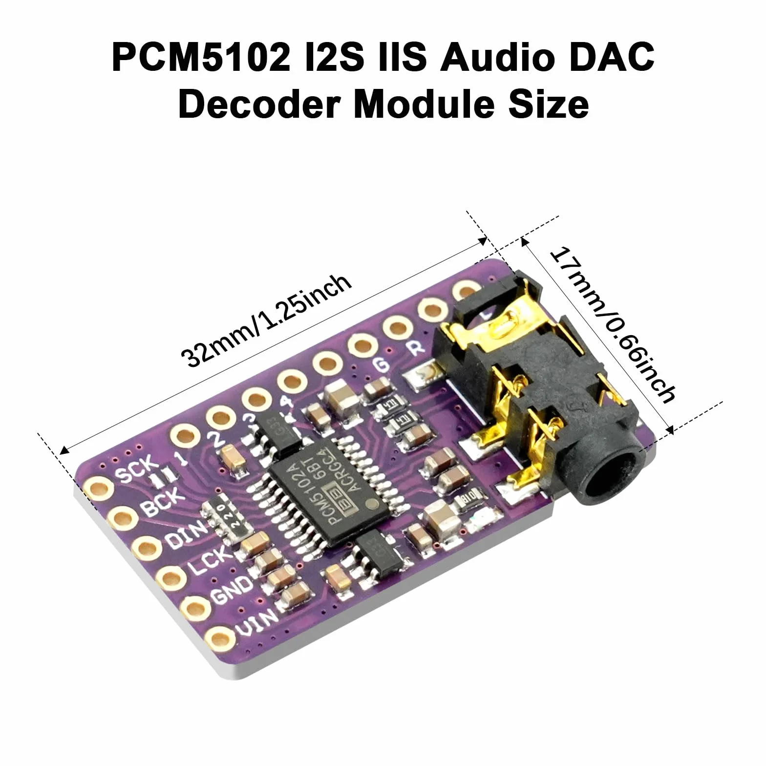 AYWHP PCM5102 DAC I2S IIS Convertidor Digital a Analógico Módulo Estéreo 3 PCS