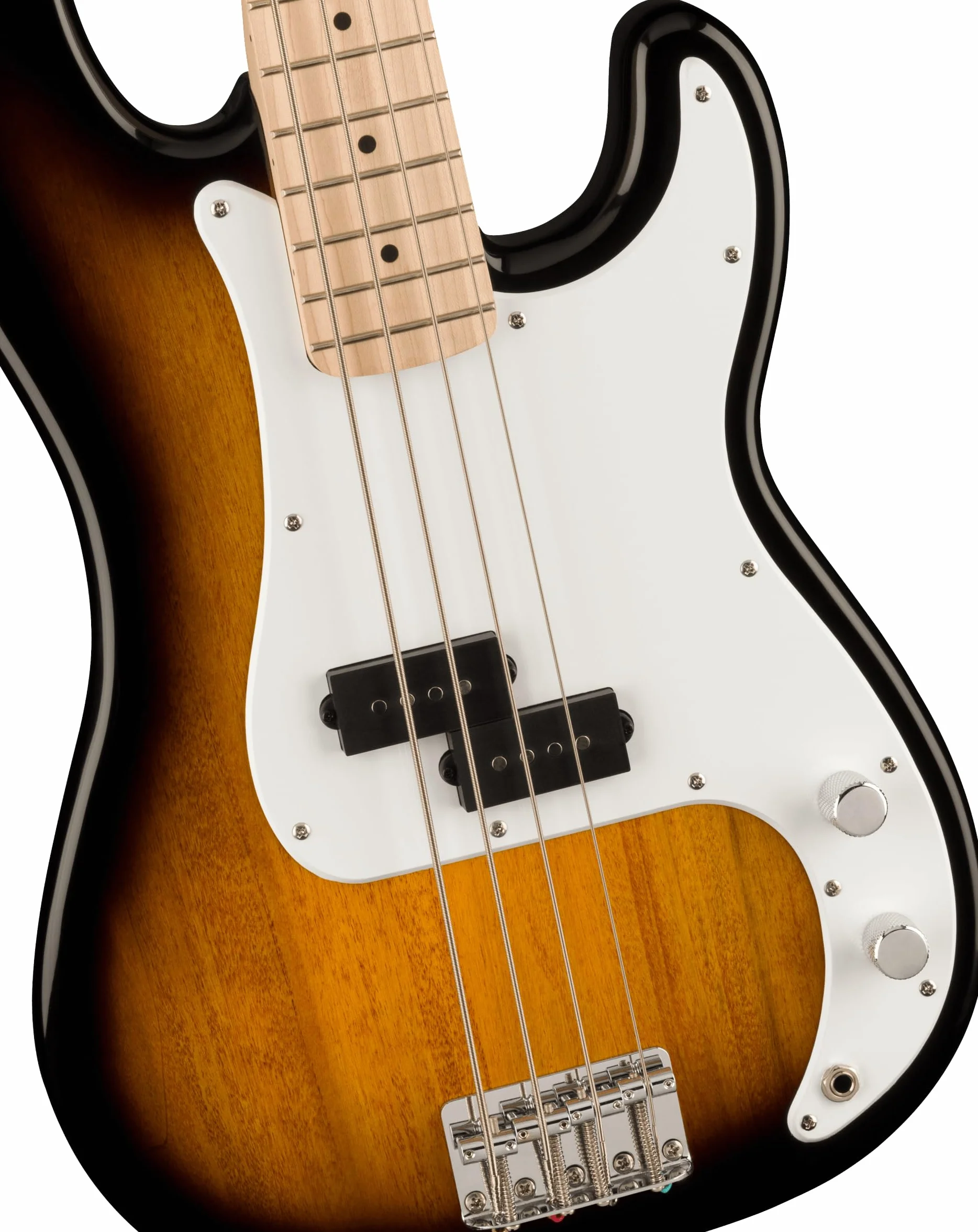 Squier by Fender Sonic Precision Bajo Eléctrico, Diapasón de Arce, Golpeador Blanco, Sunburst Bicolor
