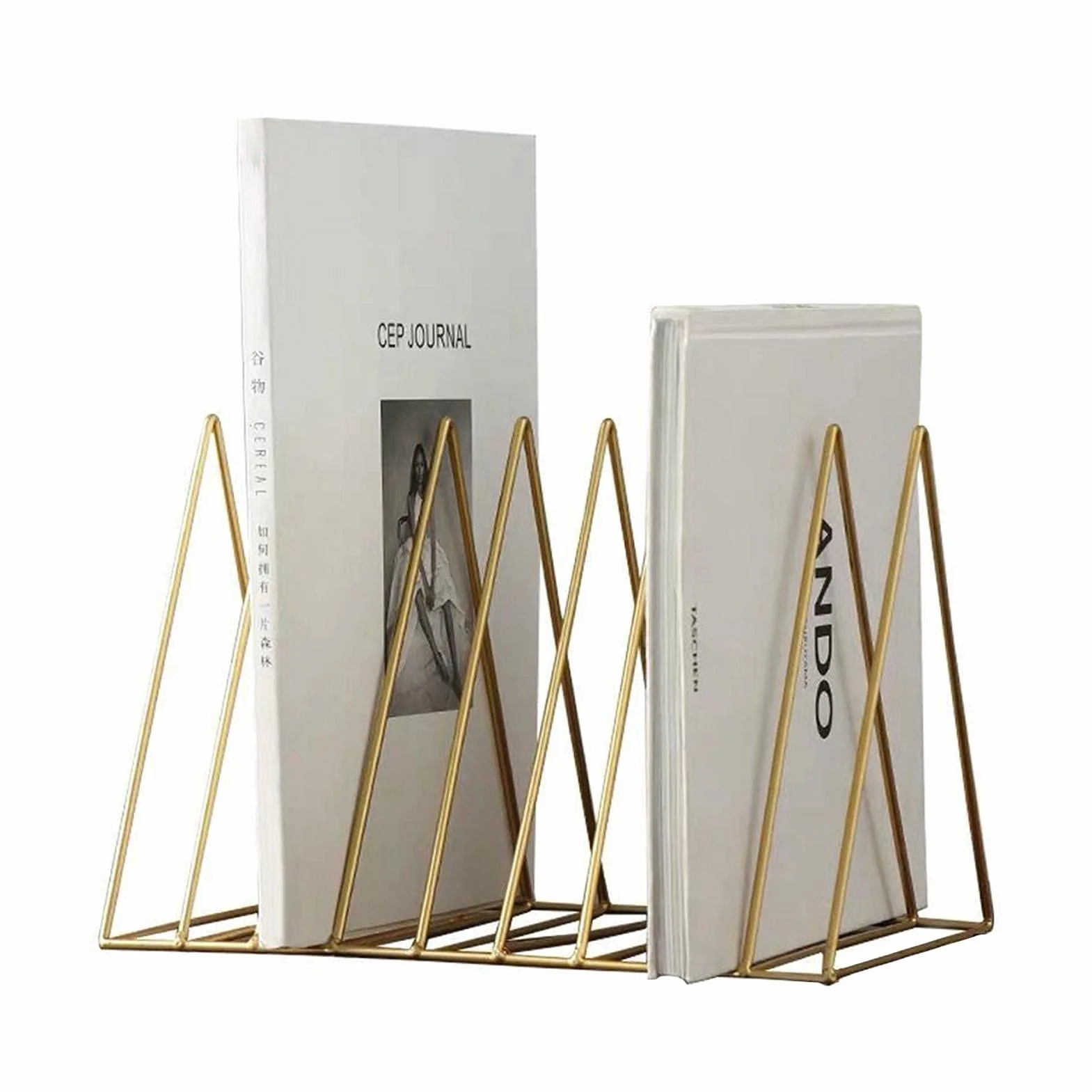 Soporte de metal para discos de vinilo, soporte triangular para 60 discos de vinilo, soporte para periódicos, soporte de vinilo para oficina, CD, revistas