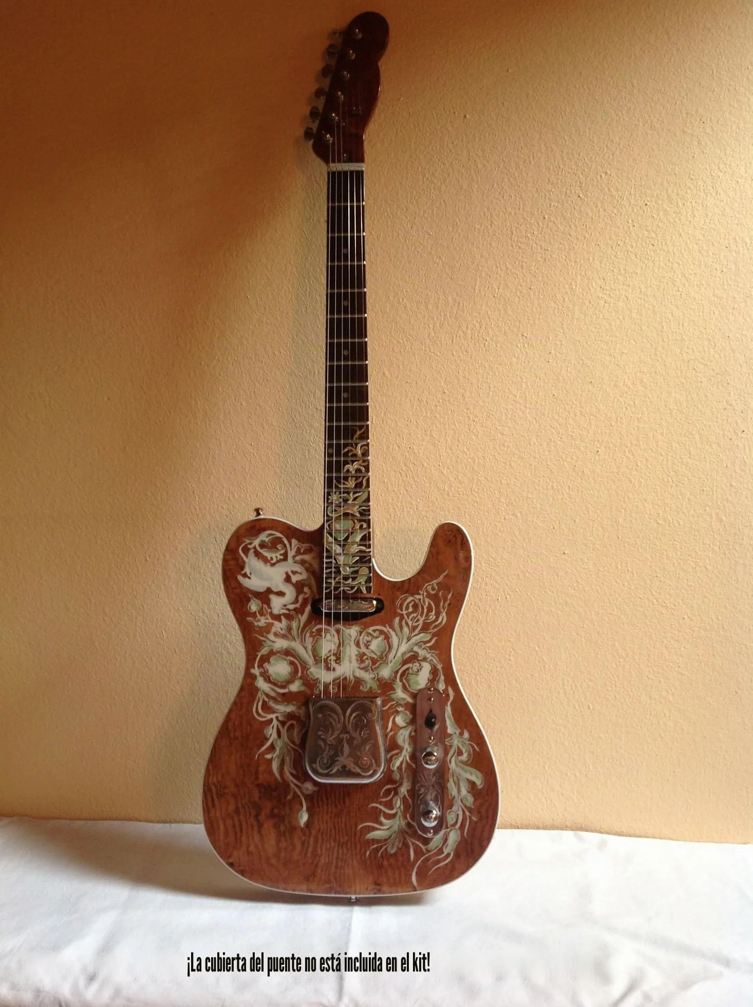 Rocktile Kit de Construcción de Guitarra Eléctrica TL-Style - Kit DIY para Montar con Cuerpo de Paulownia, Mástil de Arce, Diapasón de Palisandro, 2 Single-Coil, Incl. hardware - Natural
